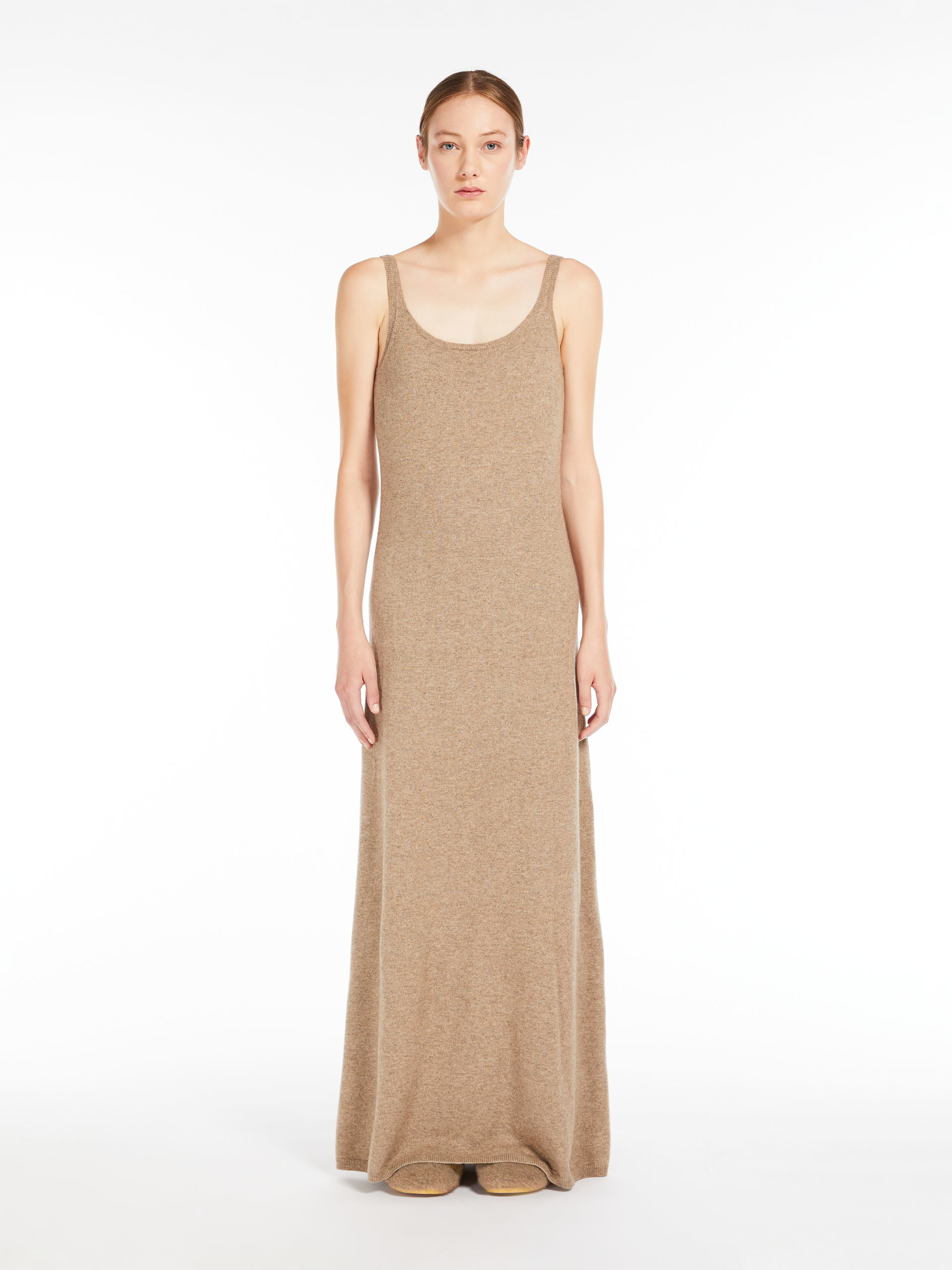 MAX MARA - Wool and cashmere slip dress - SAND - MAX MARA SALE