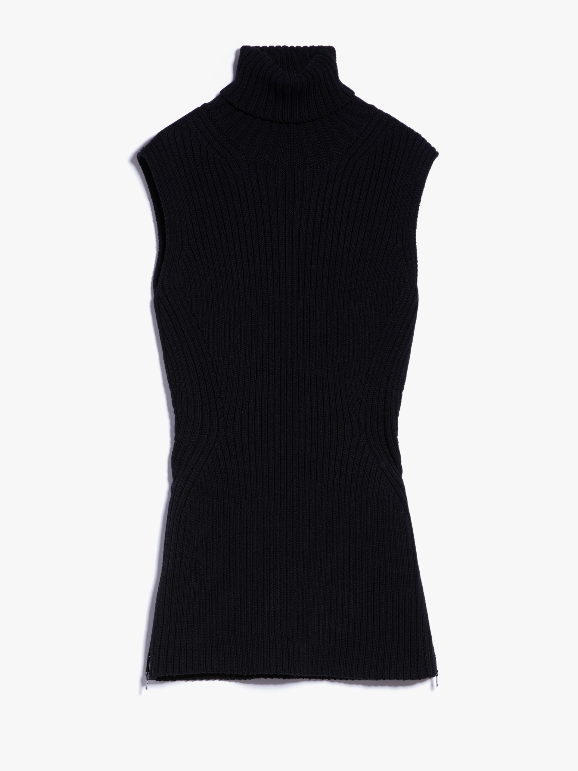 MAX MARA - Ribbed wool gilet - BLACK - MAX MARA SALE