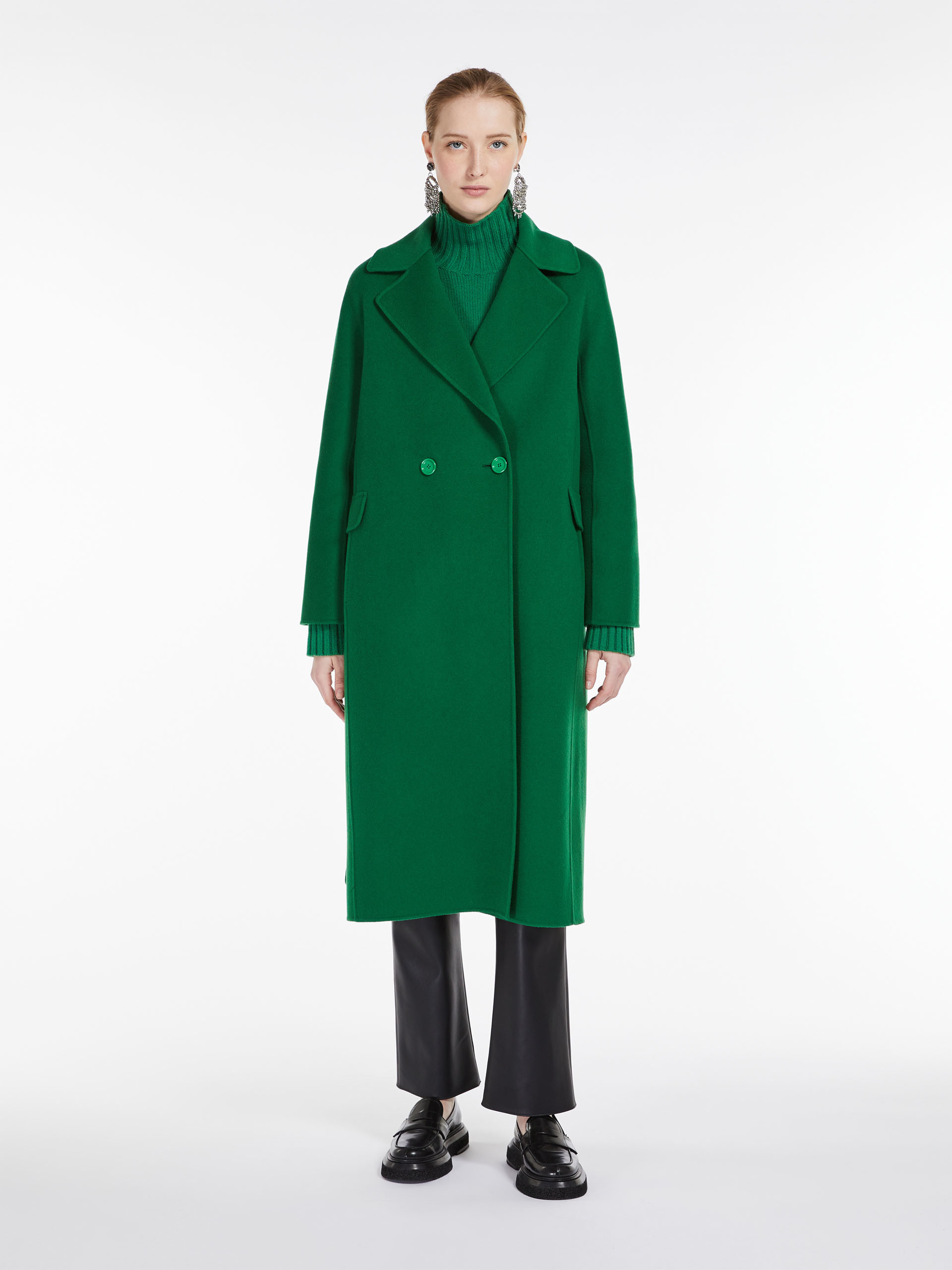 MAX MARA - Wool and cashmere polo-neck sweater - EMERALD - MAX MARA SALE