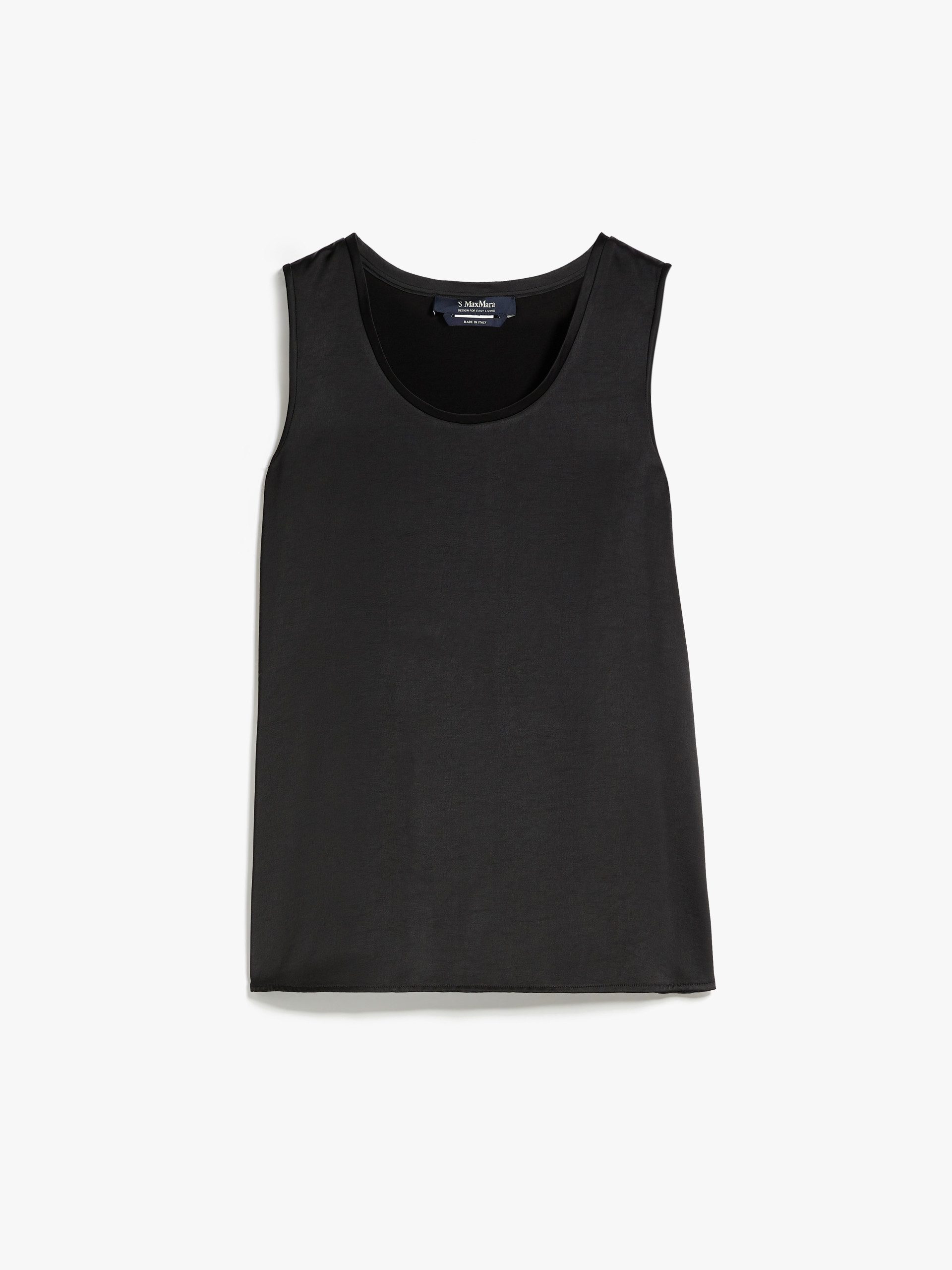 MAX MARA - Viscose-blend satin top - BLACK - MAX MARA SALE