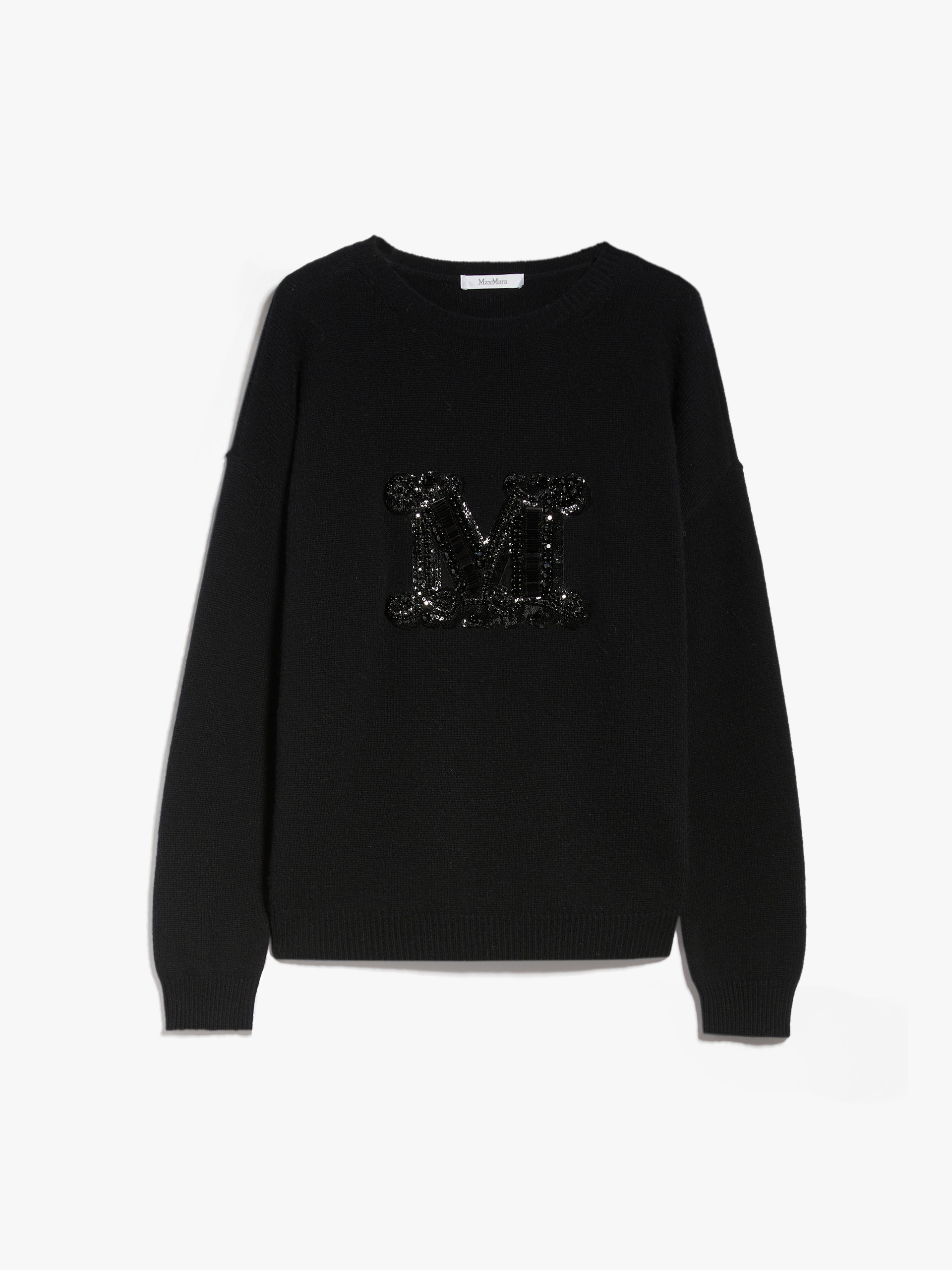 MAX MARA - Jewel embroidered cashmere jumper - BLACK - MAX MARA SALE