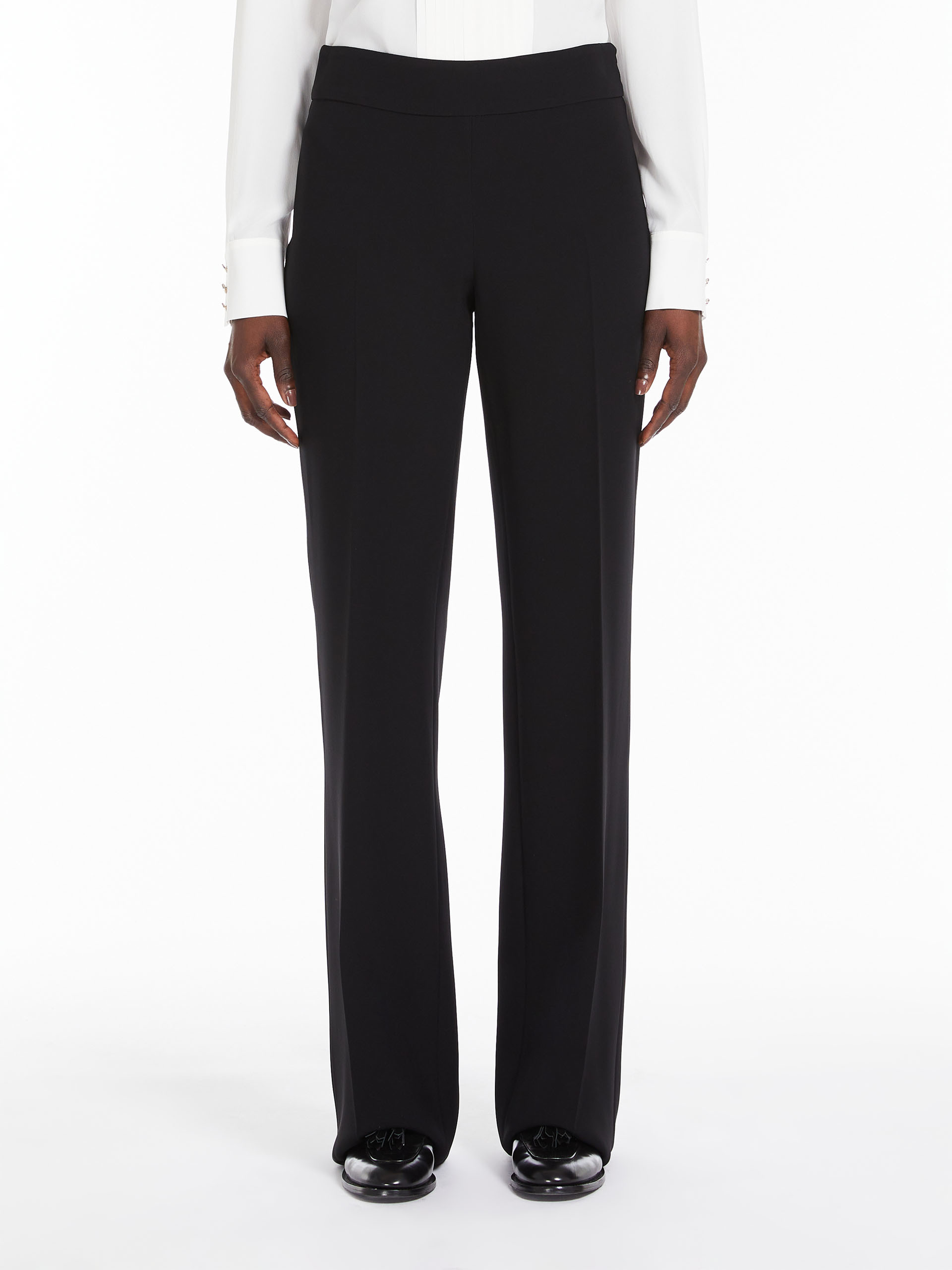 MAX MARA - Wide cady trousers - BLACK - MAX MARA SALE