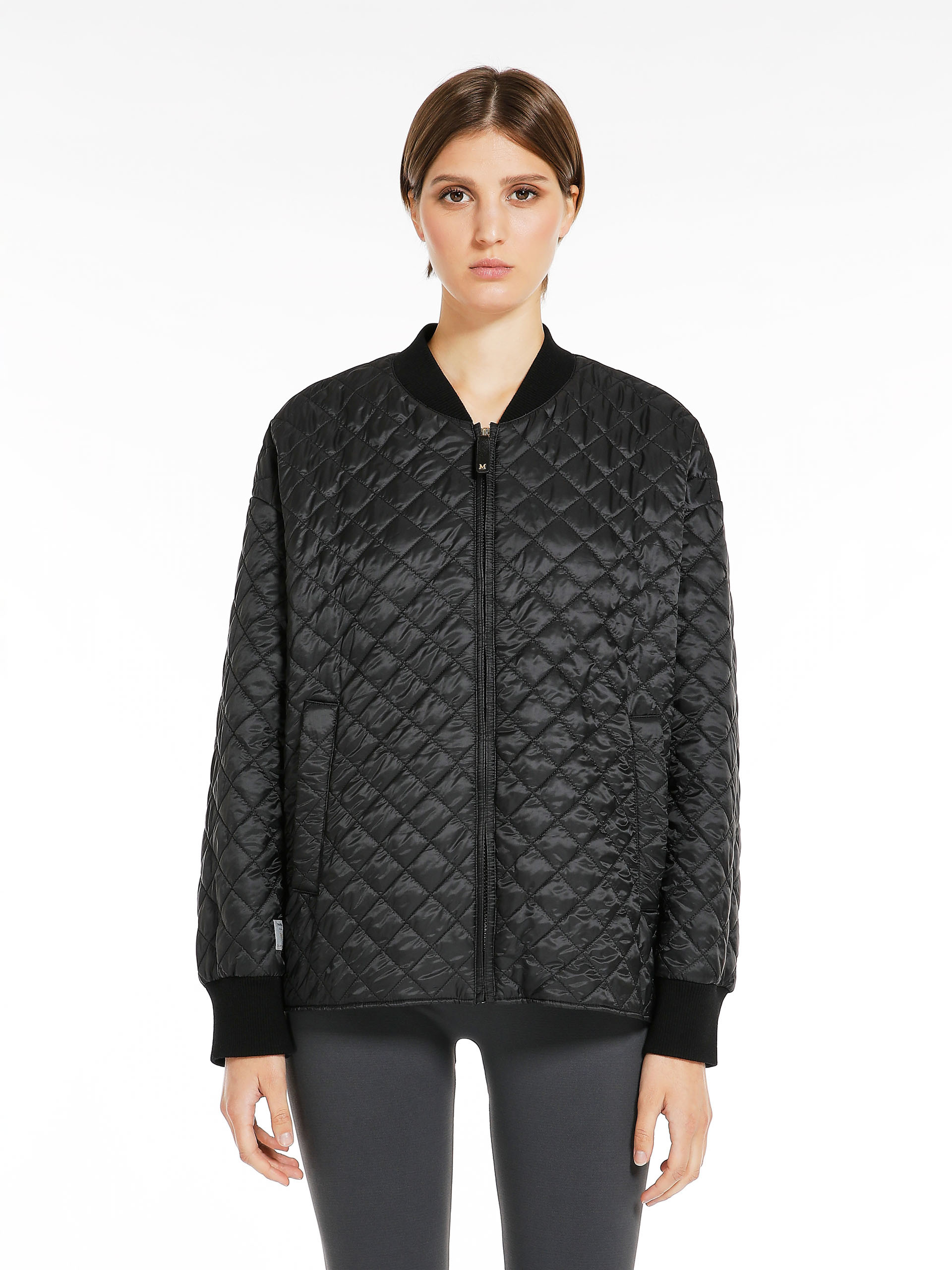 MAX MARA - Water-repellent canvas bomber jacket - BLACK - MAX MARA SALE