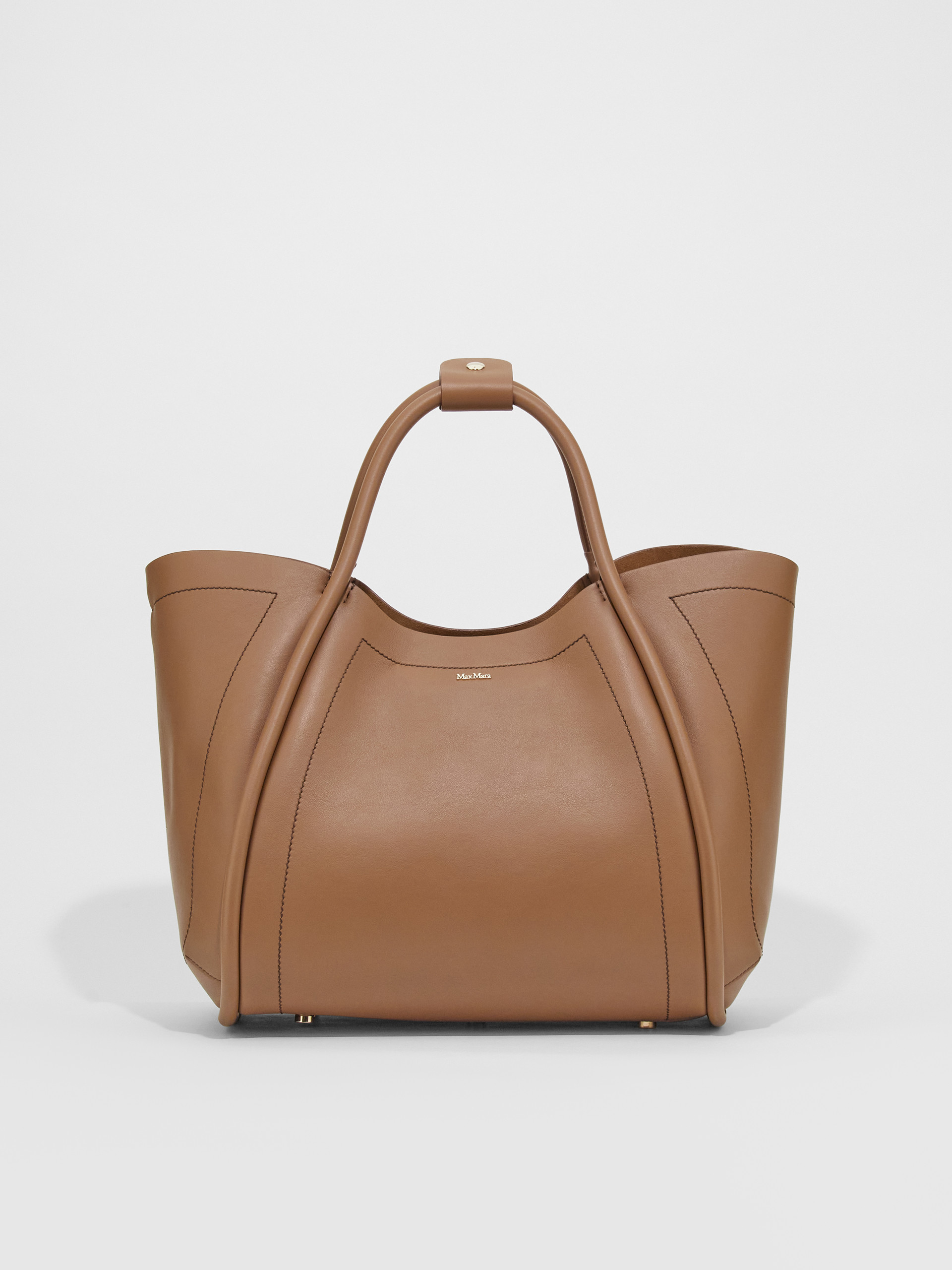 MAX MARA - Medium leather Marine Bag - TOBACCO - MAX MARA SALE