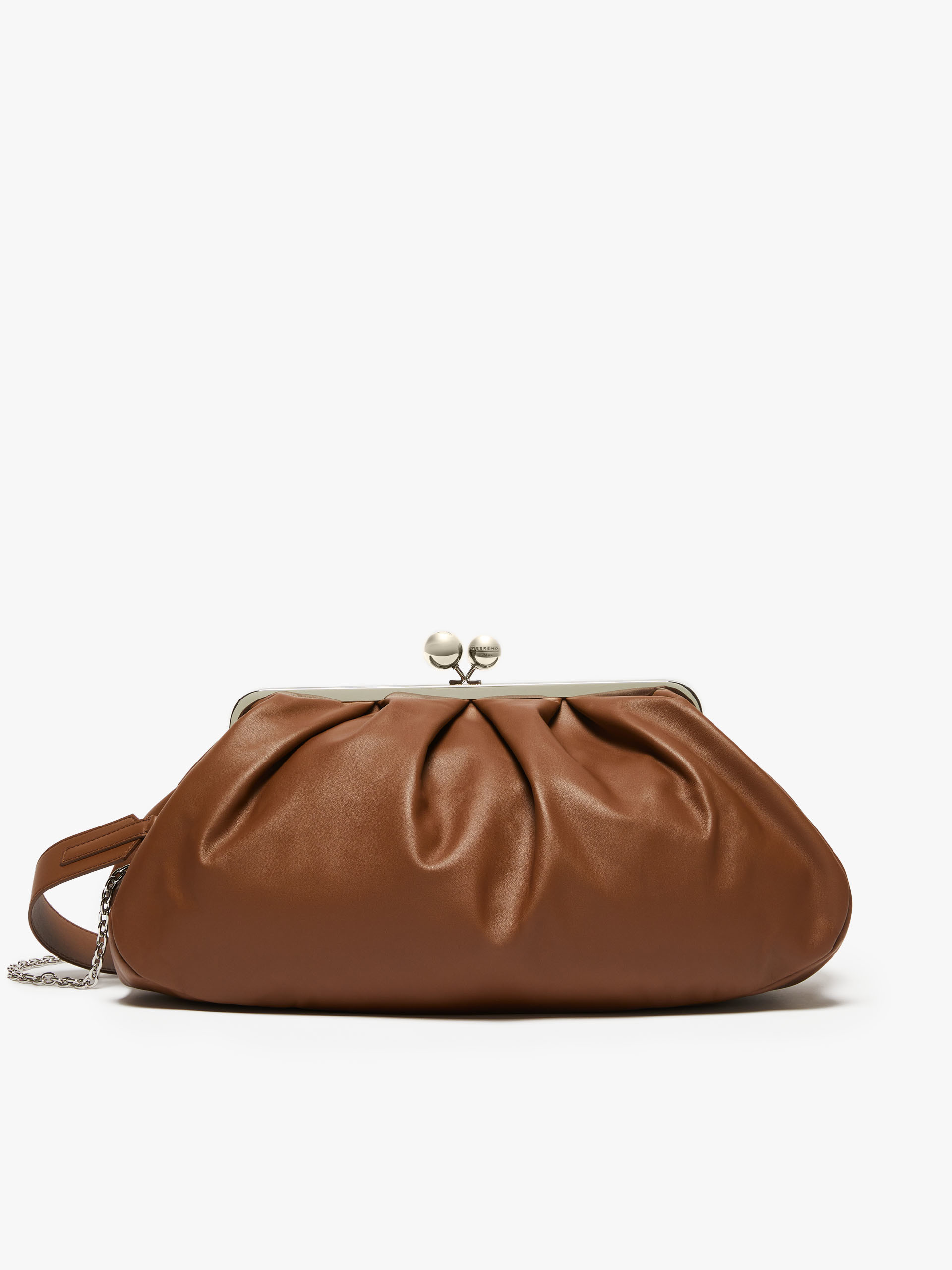 MAX MARA - Large Pasticcino Bag in nappa leather - TOBACCO - MAX MARA SALE