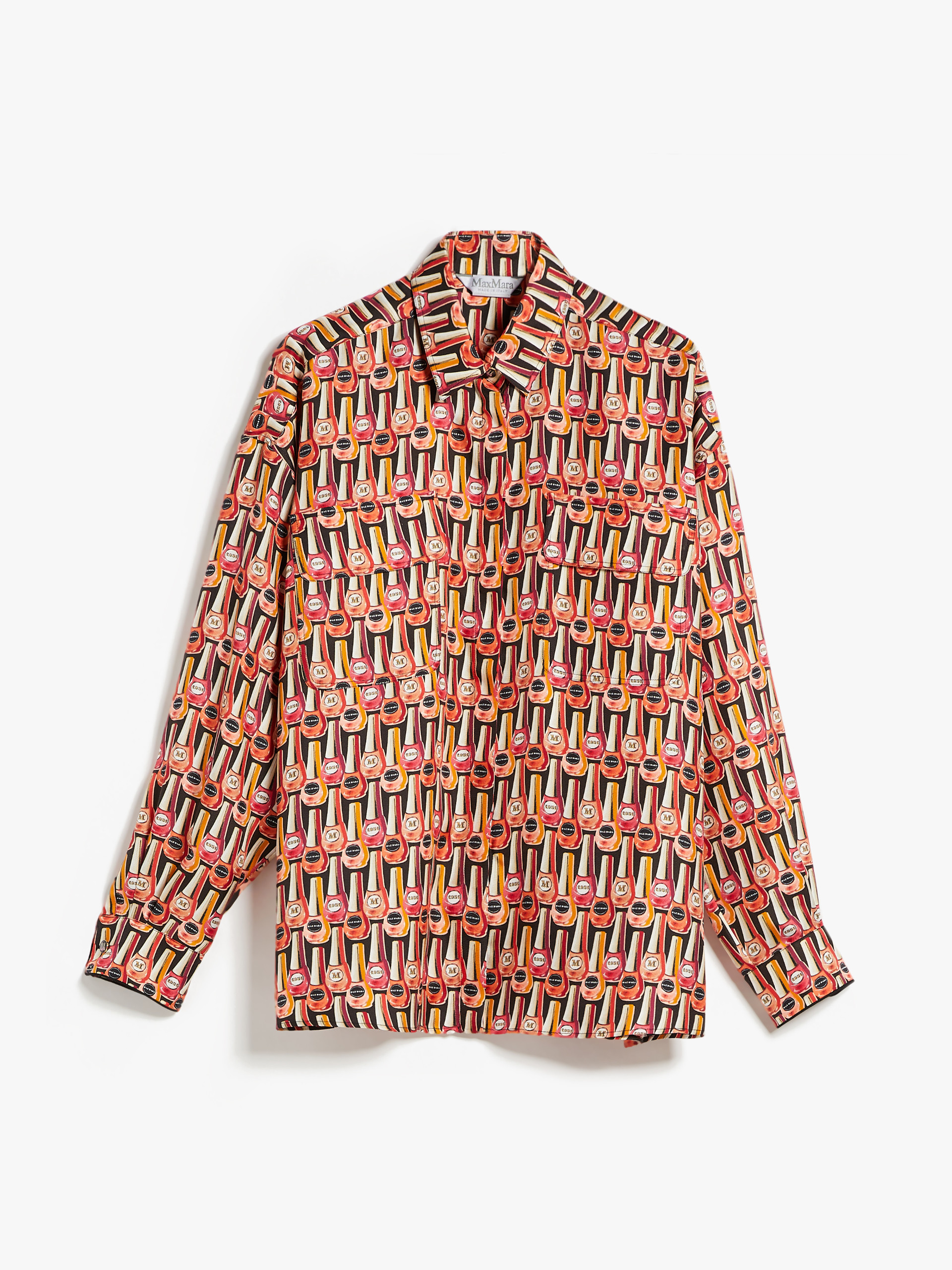 MAX MARA - Printed silk twill shirt - SALMON - MAX MARA SALE