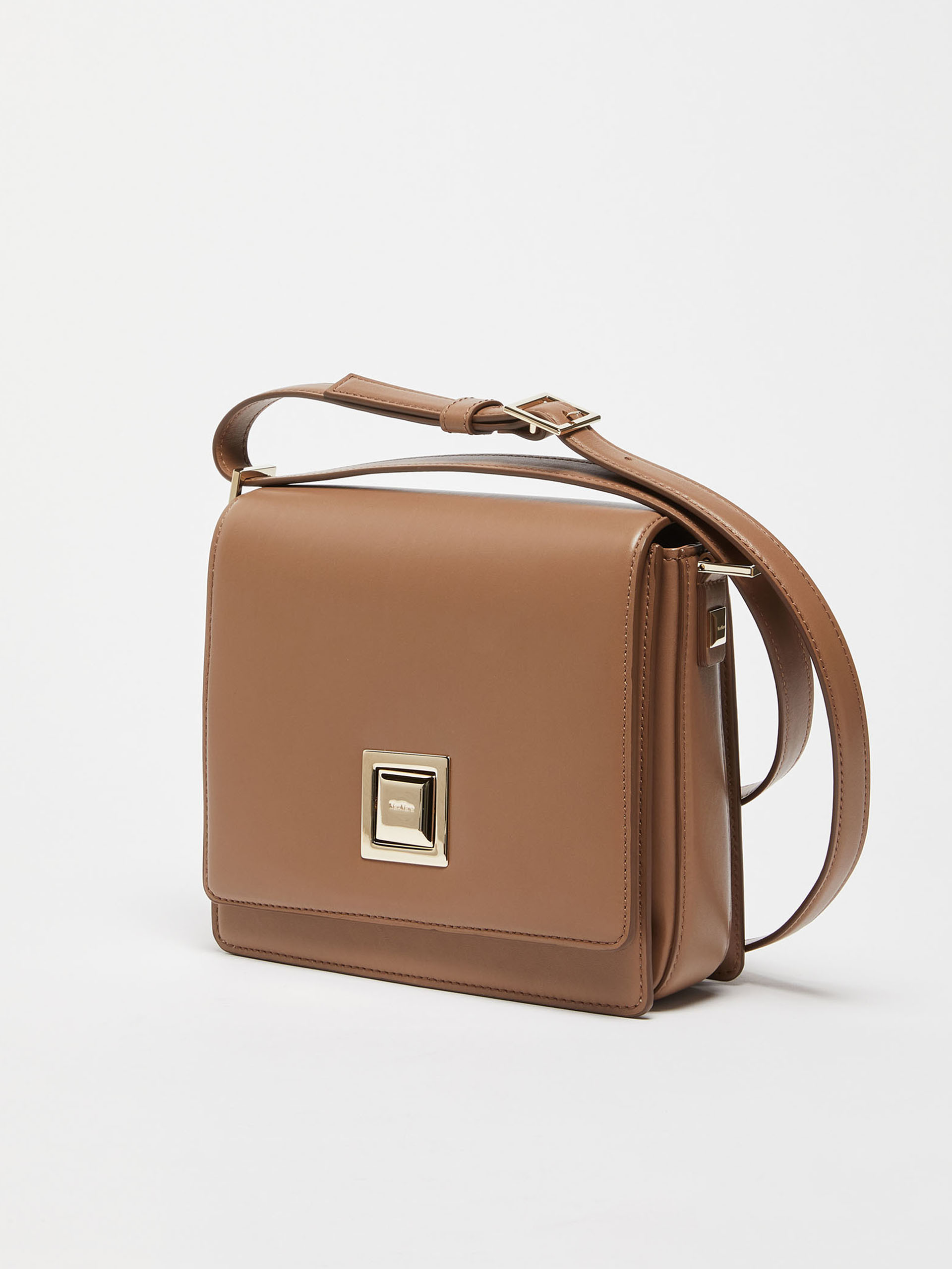 MAX MARA - Medium leather MM Bag - HAZELNUT BROWN - MAX MARA SALE