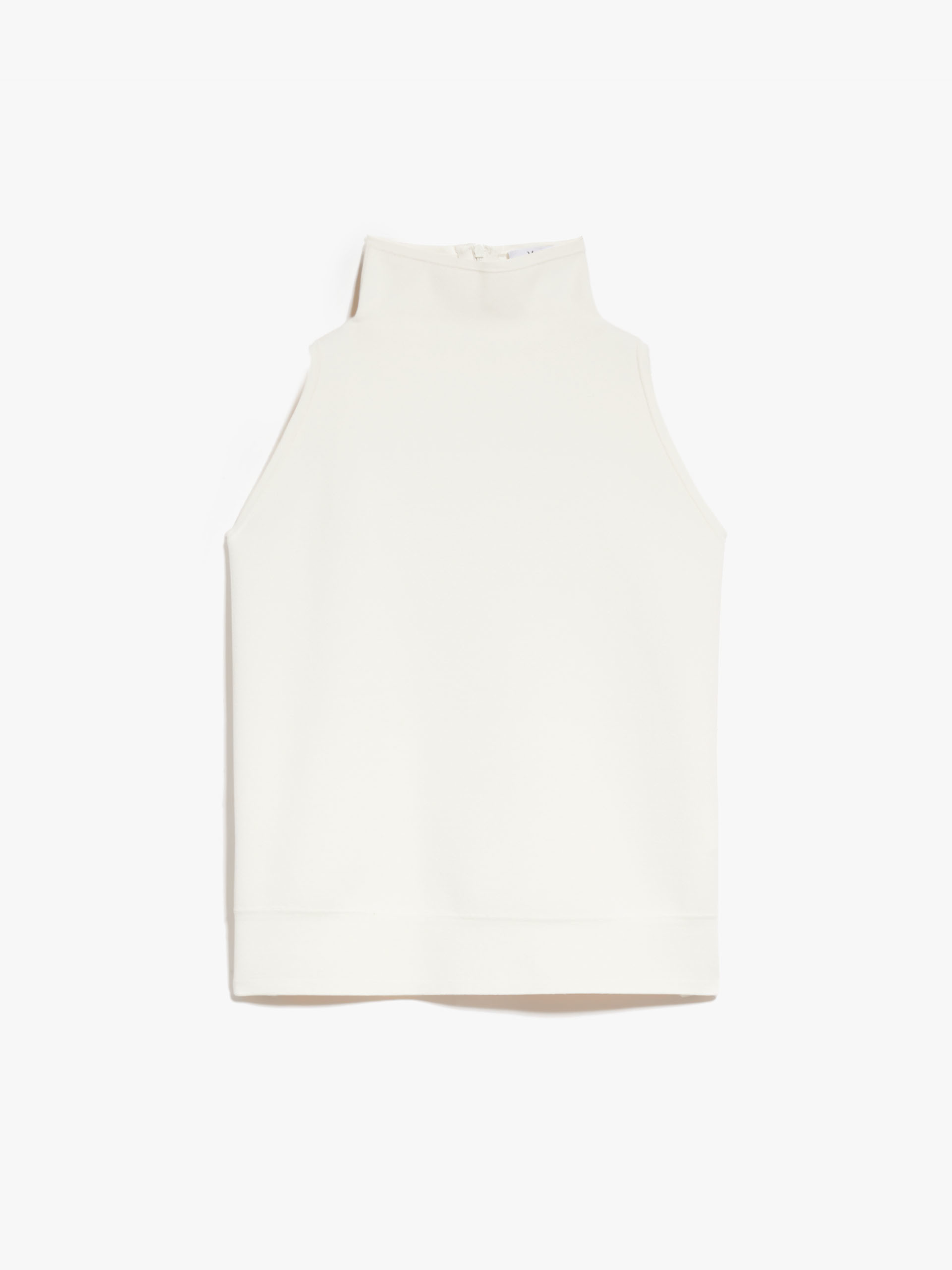 MAX MARA - Viscose yarn high neck top - PLATINUM - MAX MARA SALE