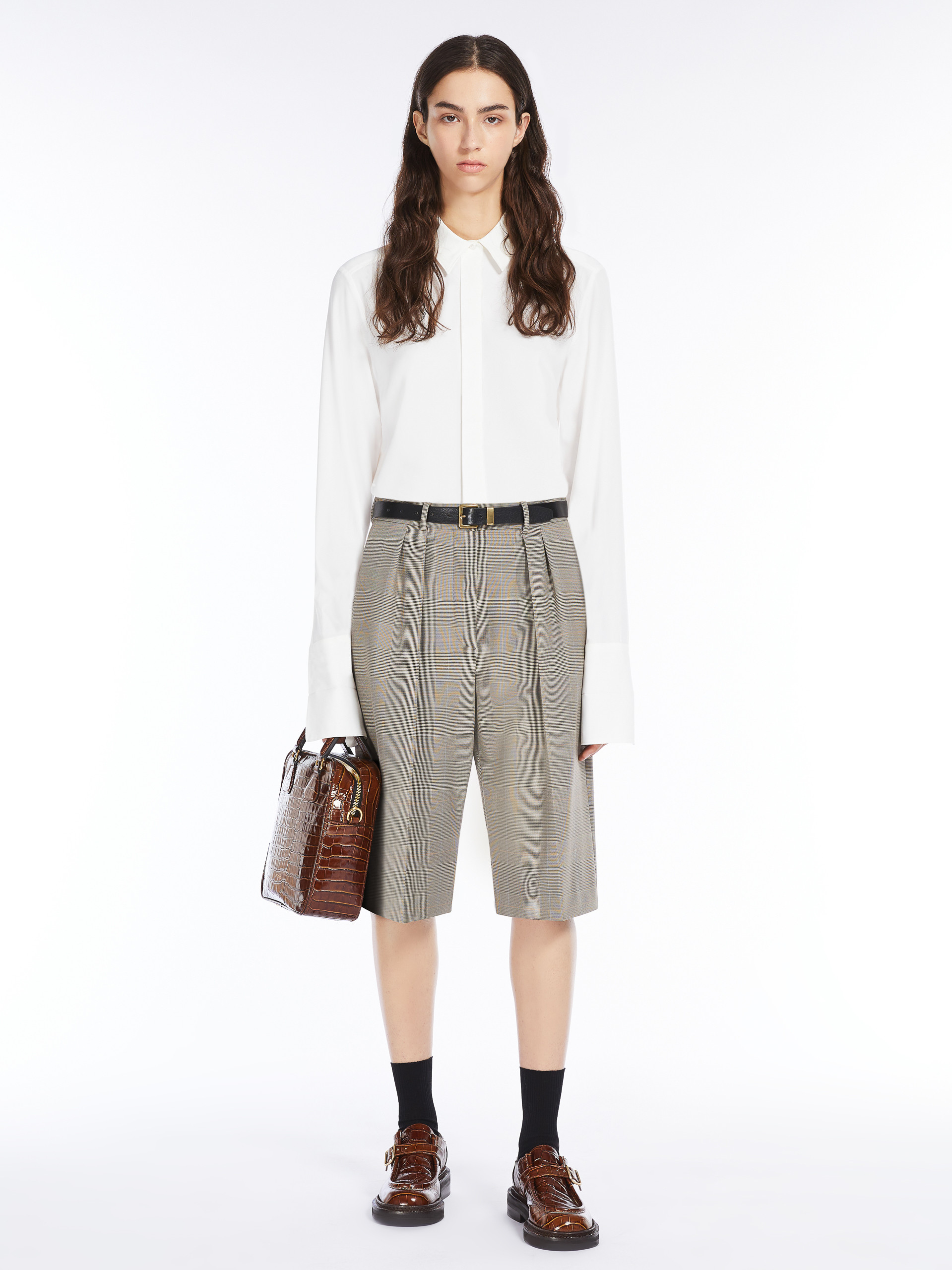 MAX MARA - Silk-blend shirt - WHITE - MAX MARA SALE