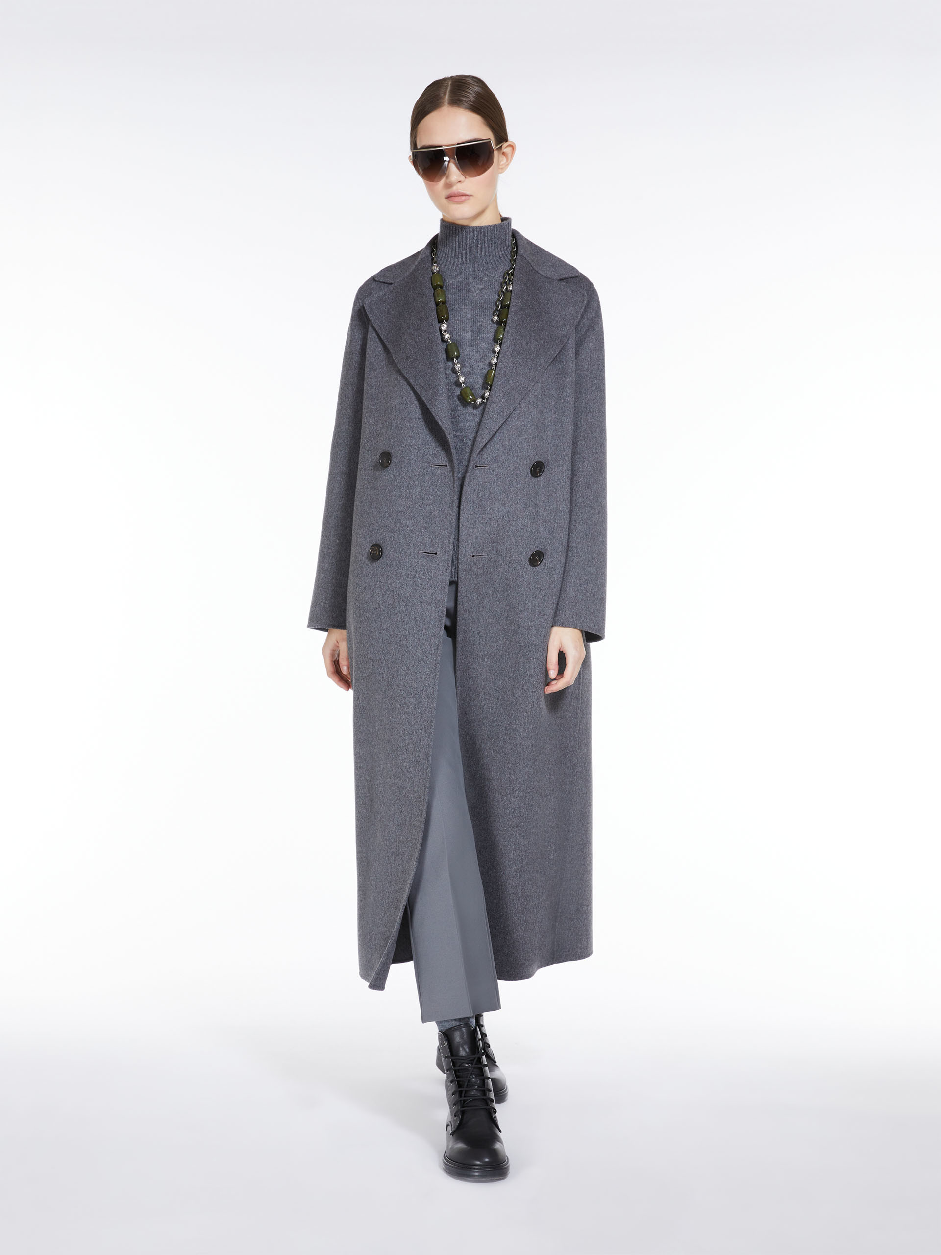 MAX MARA - Double-breasted wool coat - MEDIUM GREY - MAX MARA SALE