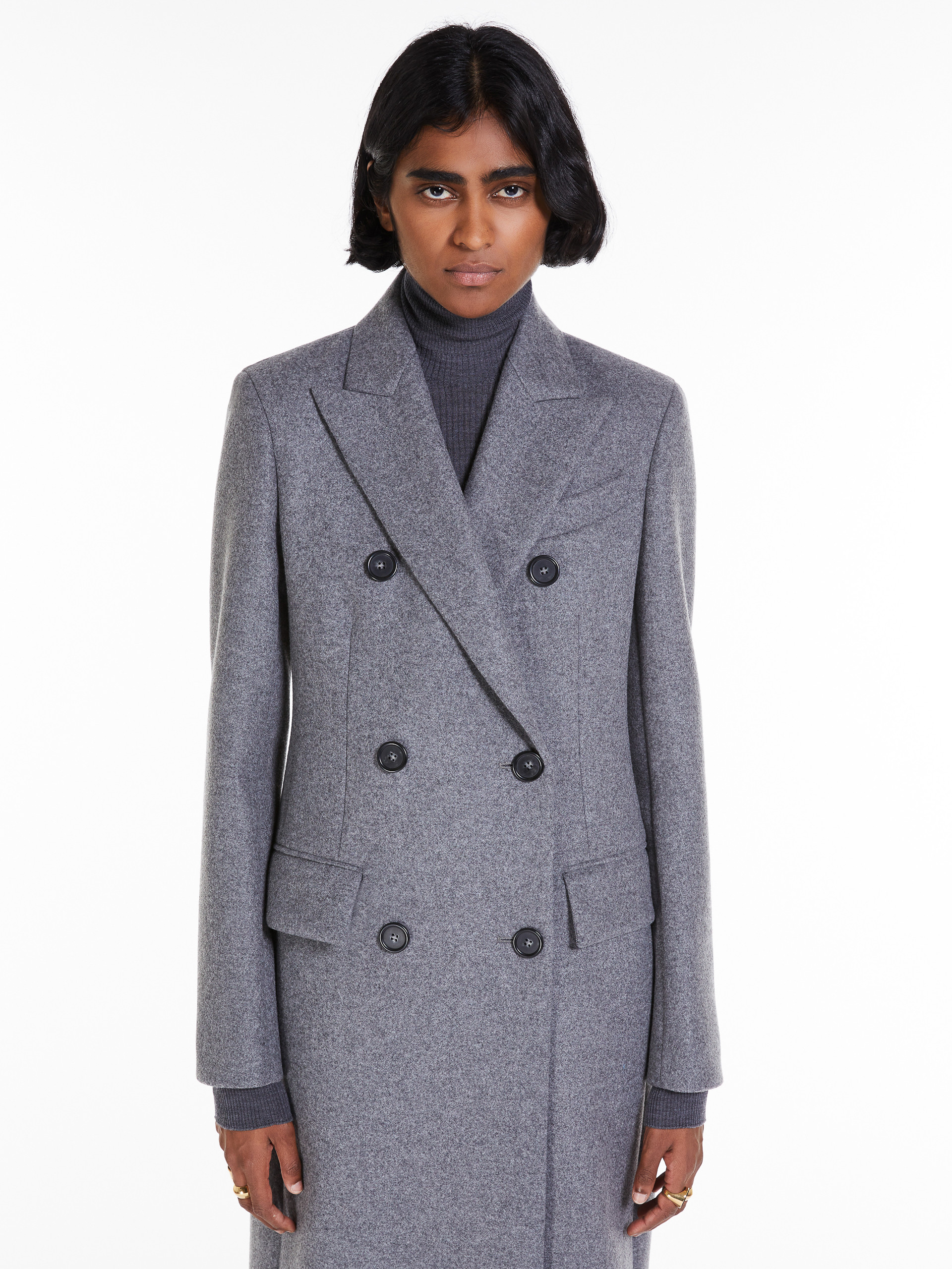 MAX MARA - Wool and cashmere coat - MEDIUM GREY - MAX MARA SALE