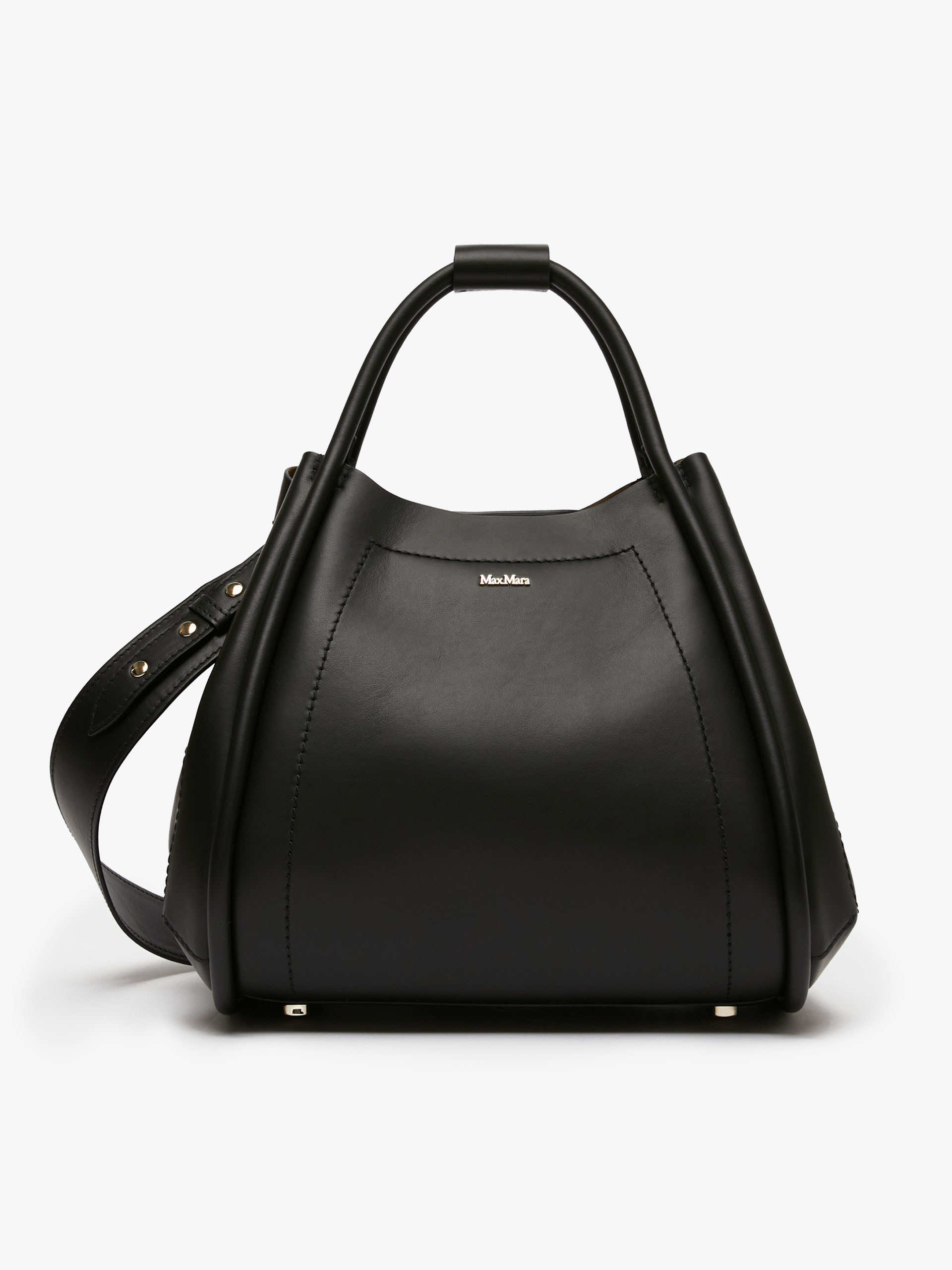 MAX MARA - Small leather Marine Bag - BLACK - MAX MARA SALE