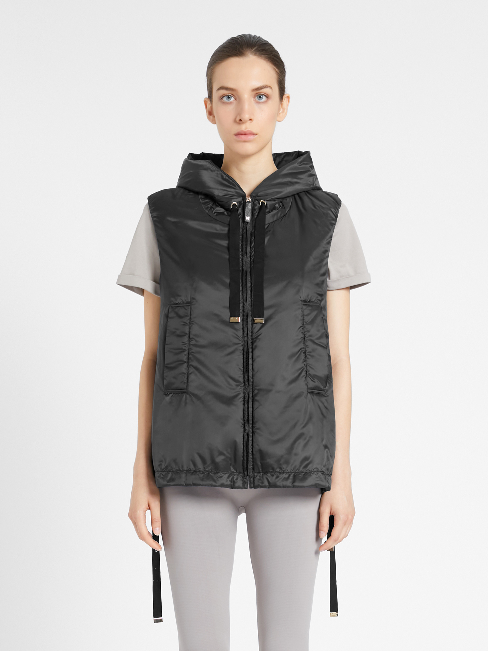 MAX MARA - Water-resistant technical canvas gilet - BLACK - MAX MARA SALE
