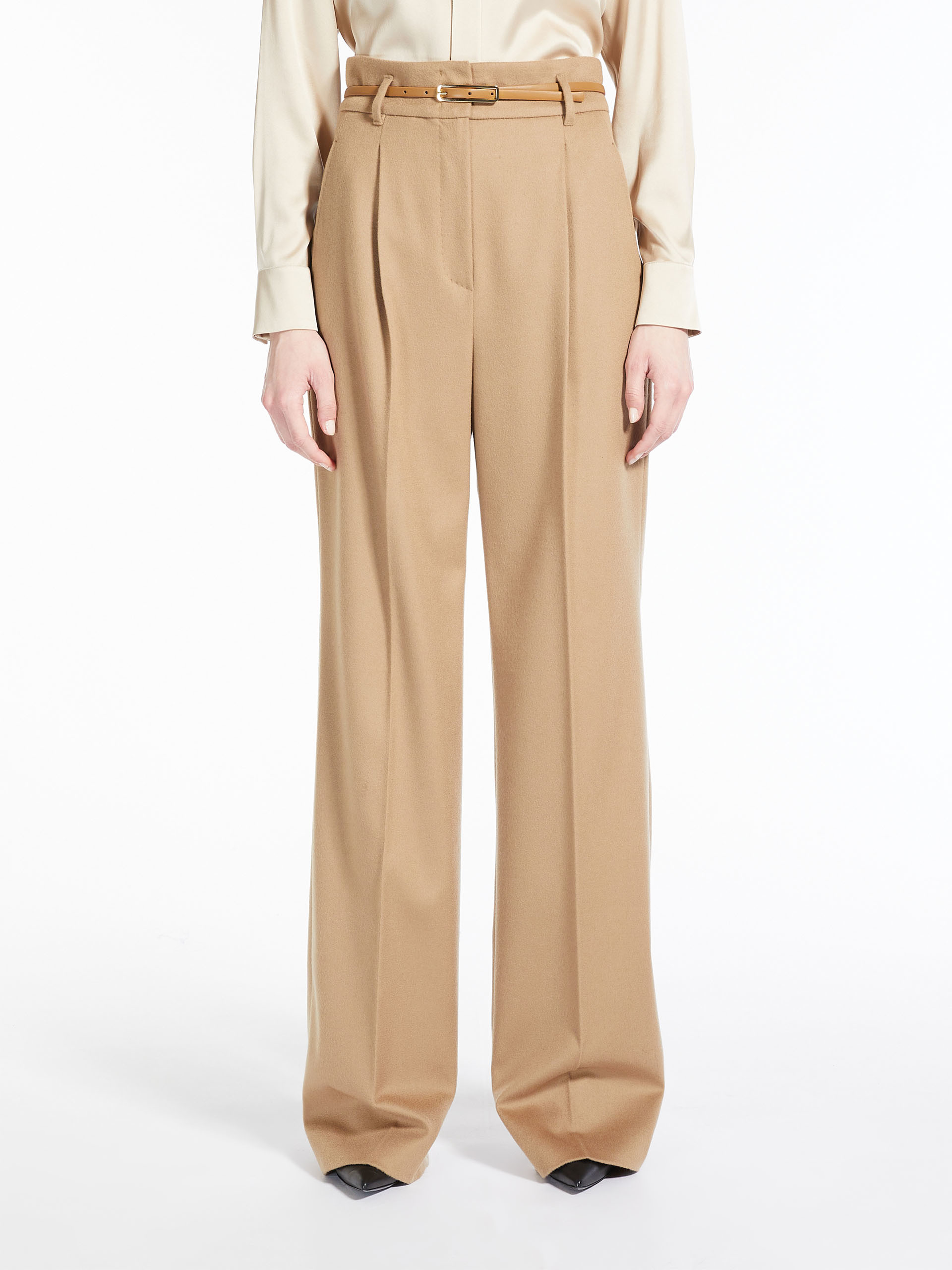 MAX MARA - Wool trousers - BEIGE - MAX MARA SALE