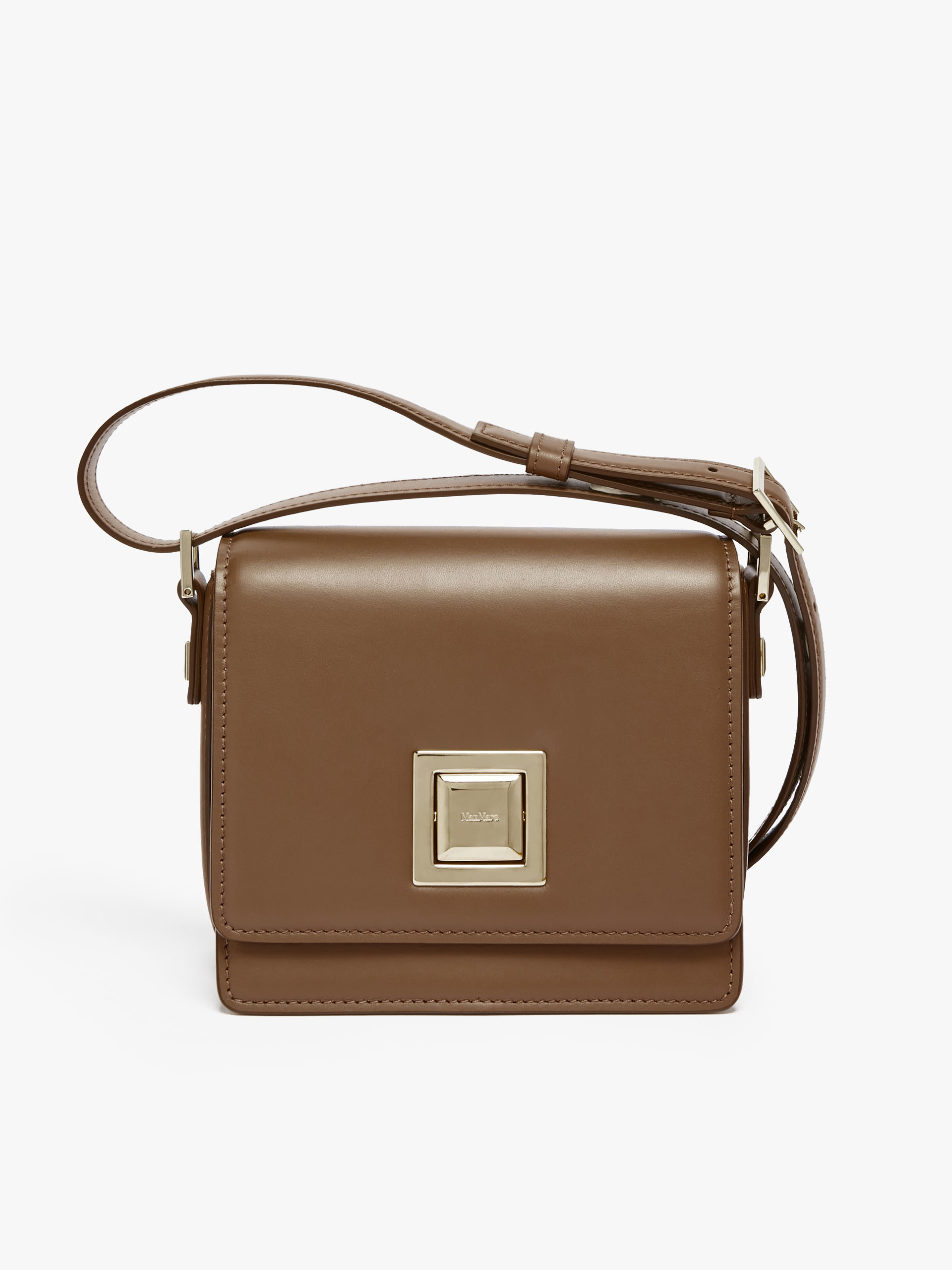 MAX MARA - Small leather MM Bag - HAZELNUT BROWN - MAX MARA SALE