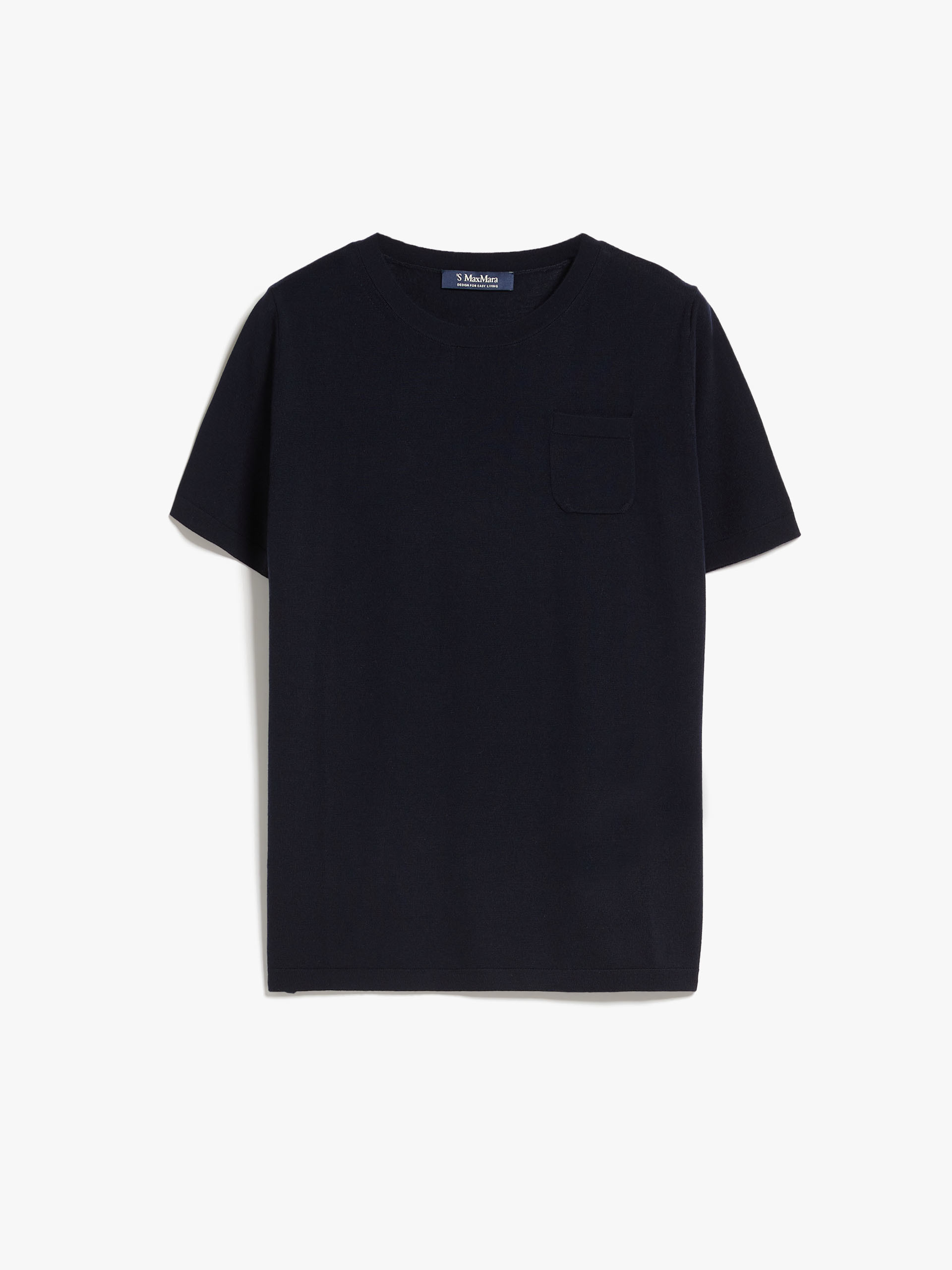 MAX MARA - Wool yarn T-shirt - ULTRAMARINE - MAX MARA SALE