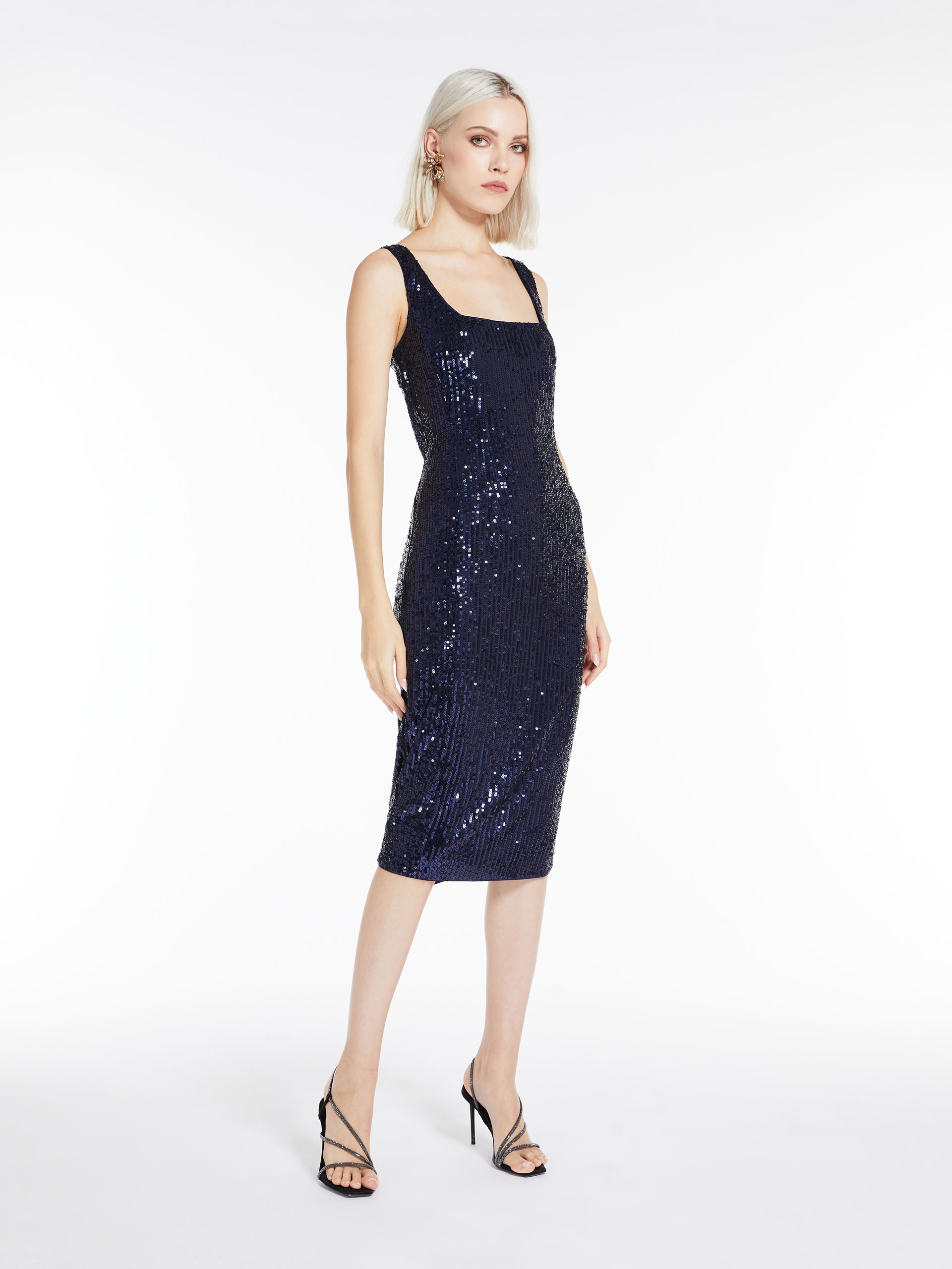 MAX MARA - Sequinned sheath dress - NAVY - MAX MARA SALE