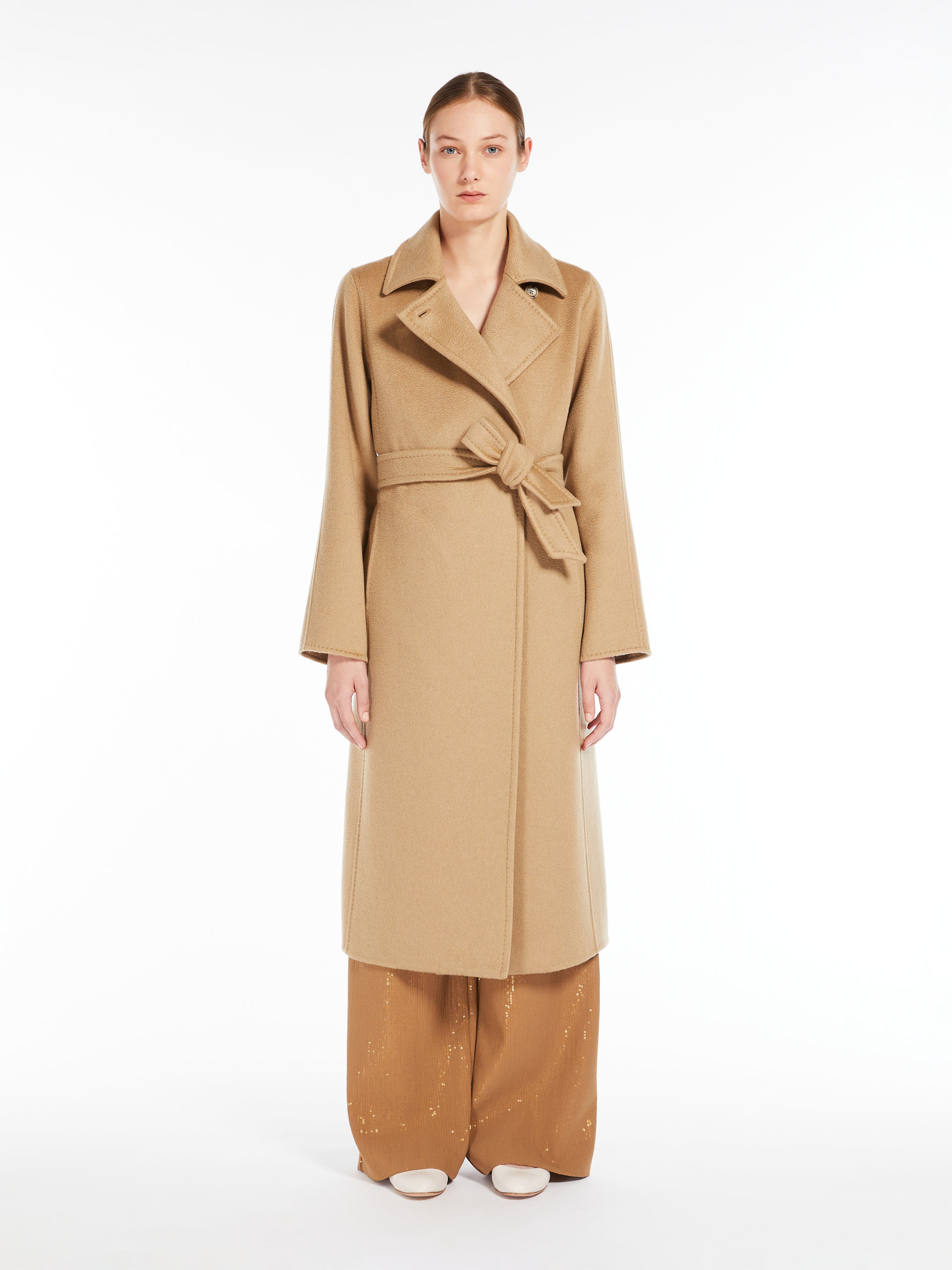 MAX MARA - Manuela Icon Coat in cachemire - CAMEL - MAX MARA SALE