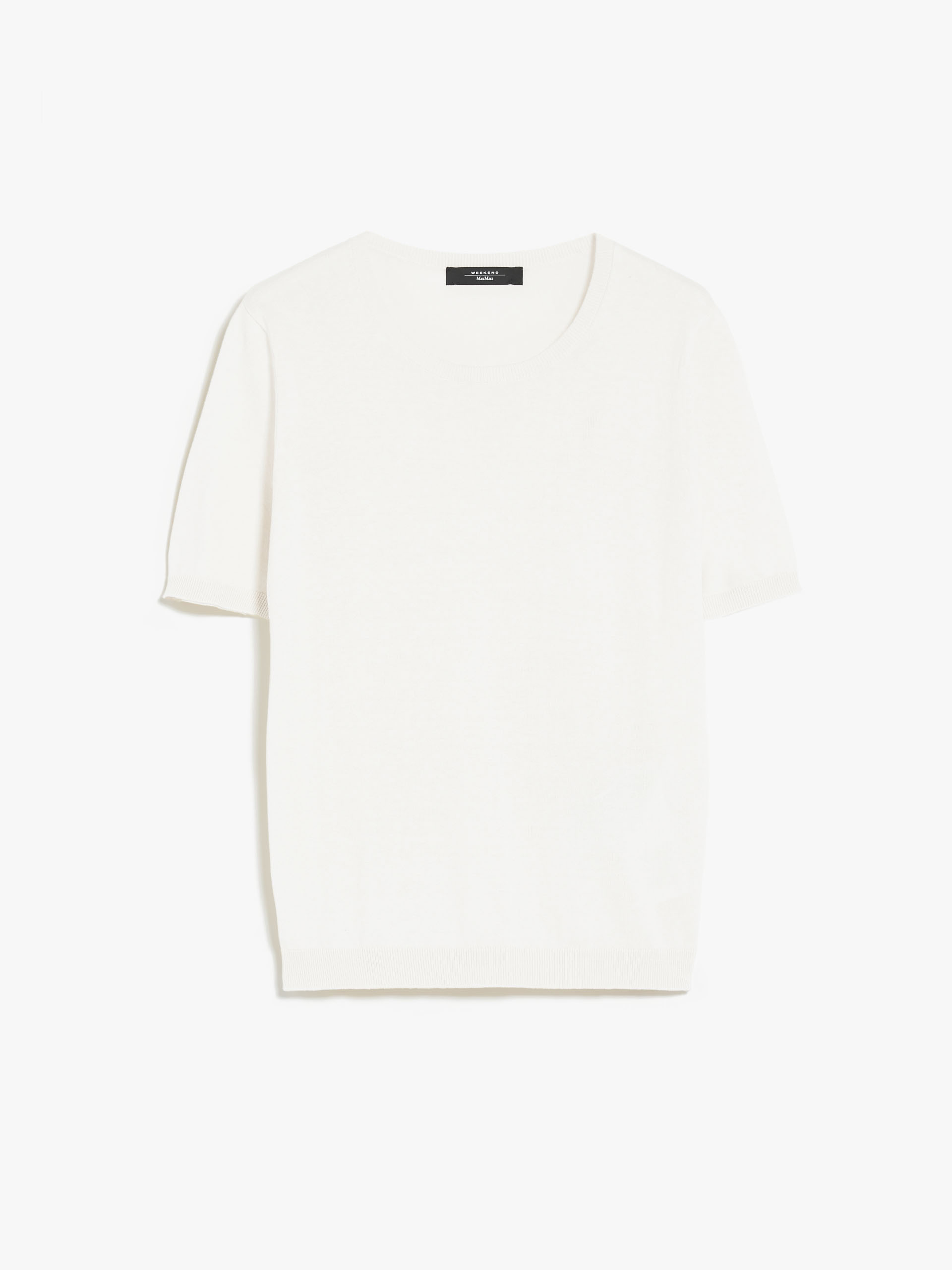 MAX MARA - Silk blend knit T-shirt - IVORY - MAX MARA SALE