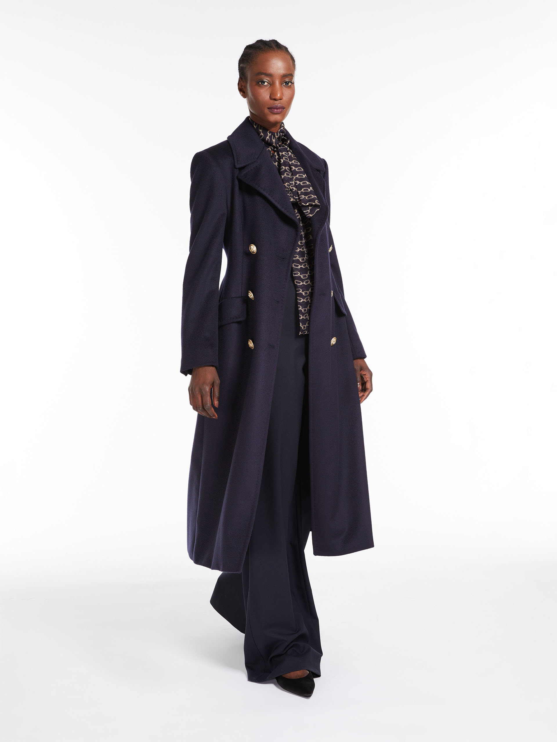 MAX MARA - Printed silk foulard shirt - NAVY - MAX MARA SALE