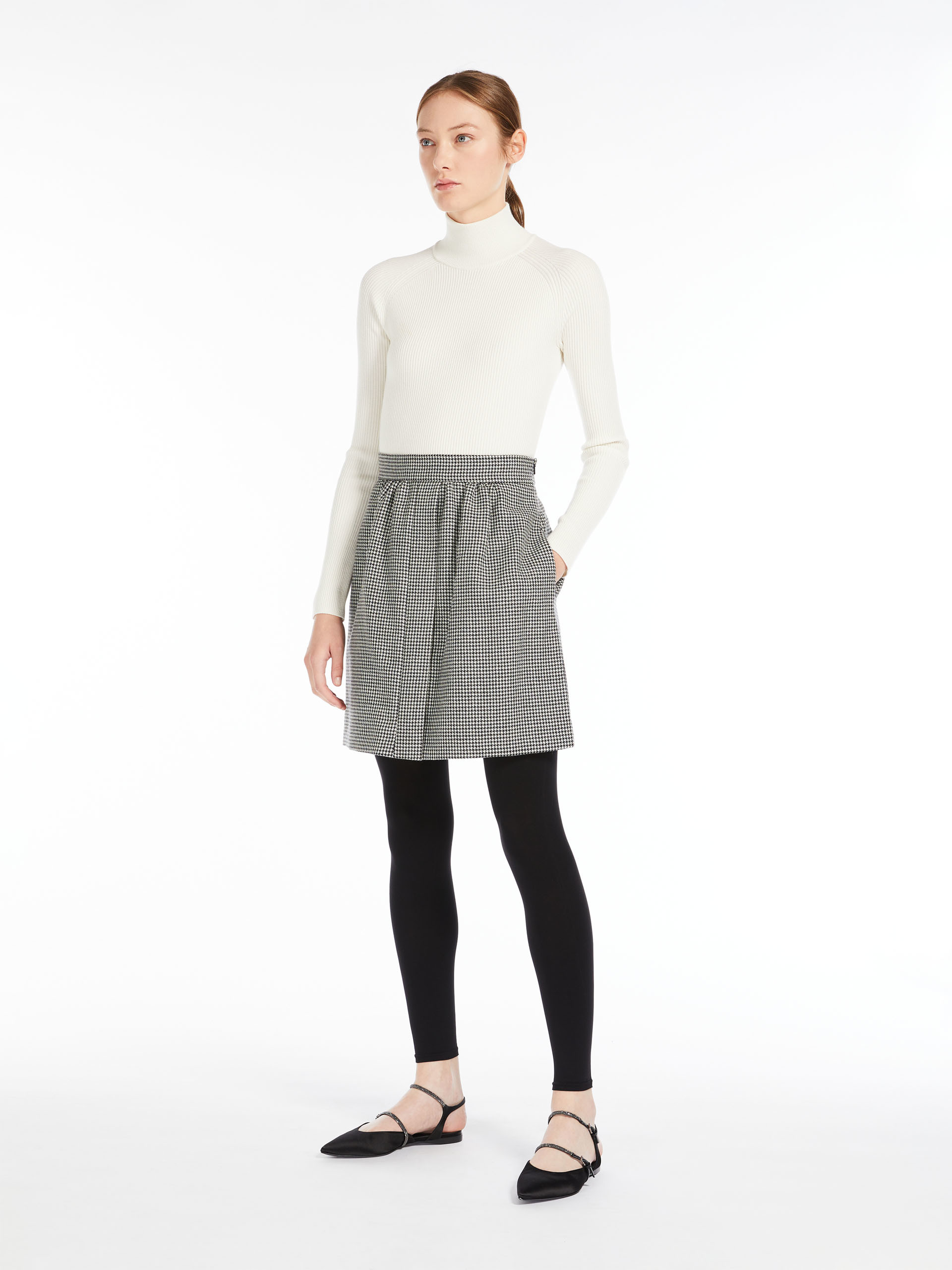 MAX MARA - Stretch wool turtleneck - WHITE - MAX MARA SALE