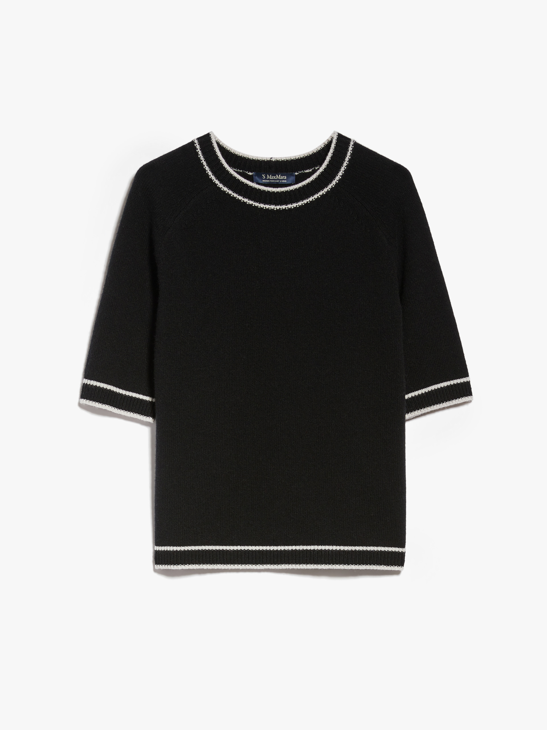 MAX MARA - Wool and cashmere T-shirt - BLACK - MAX MARA SALE