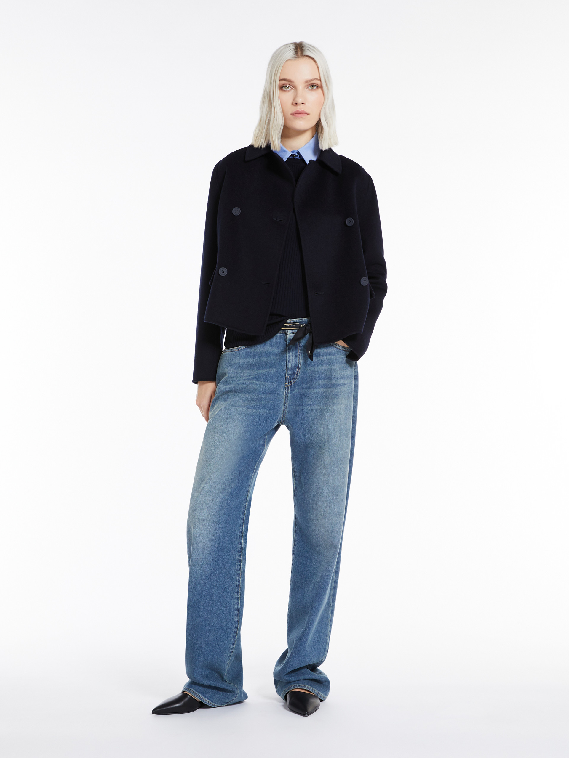 MAX MARA - Pure wool sweater - NAVY - MAX MARA SALE