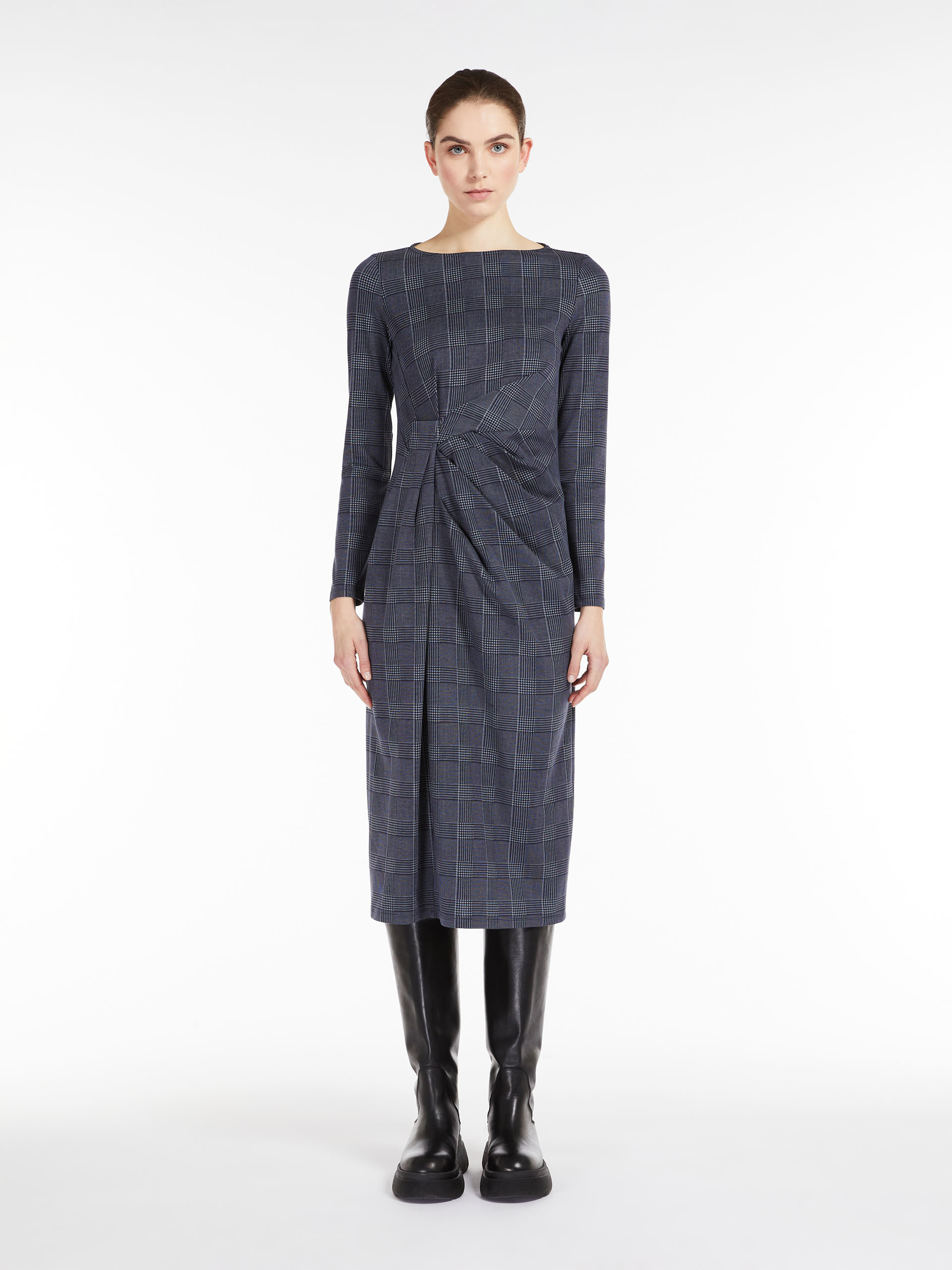 MAX MARA - Printed jersey dress - NAVY - MAX MARA SALE