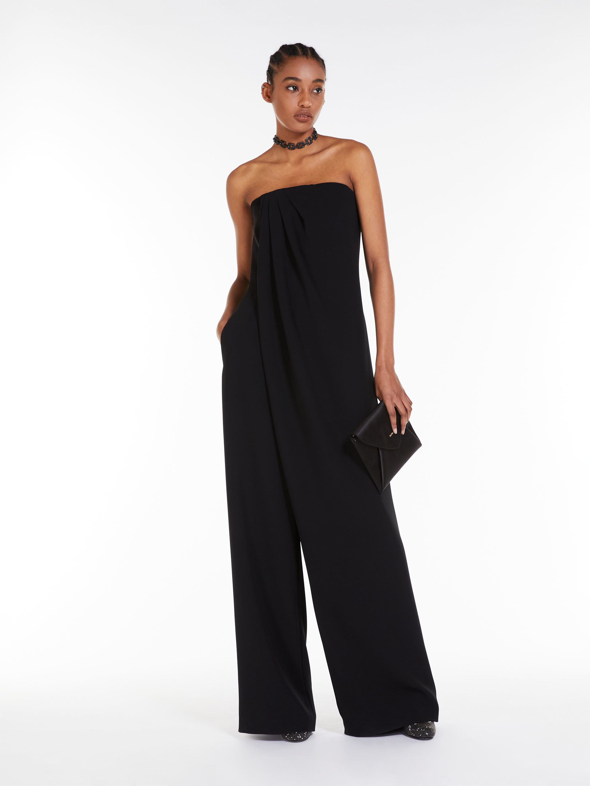 MAX MARA - Cady bustier jumpsuit - BLACK - MAX MARA SALE