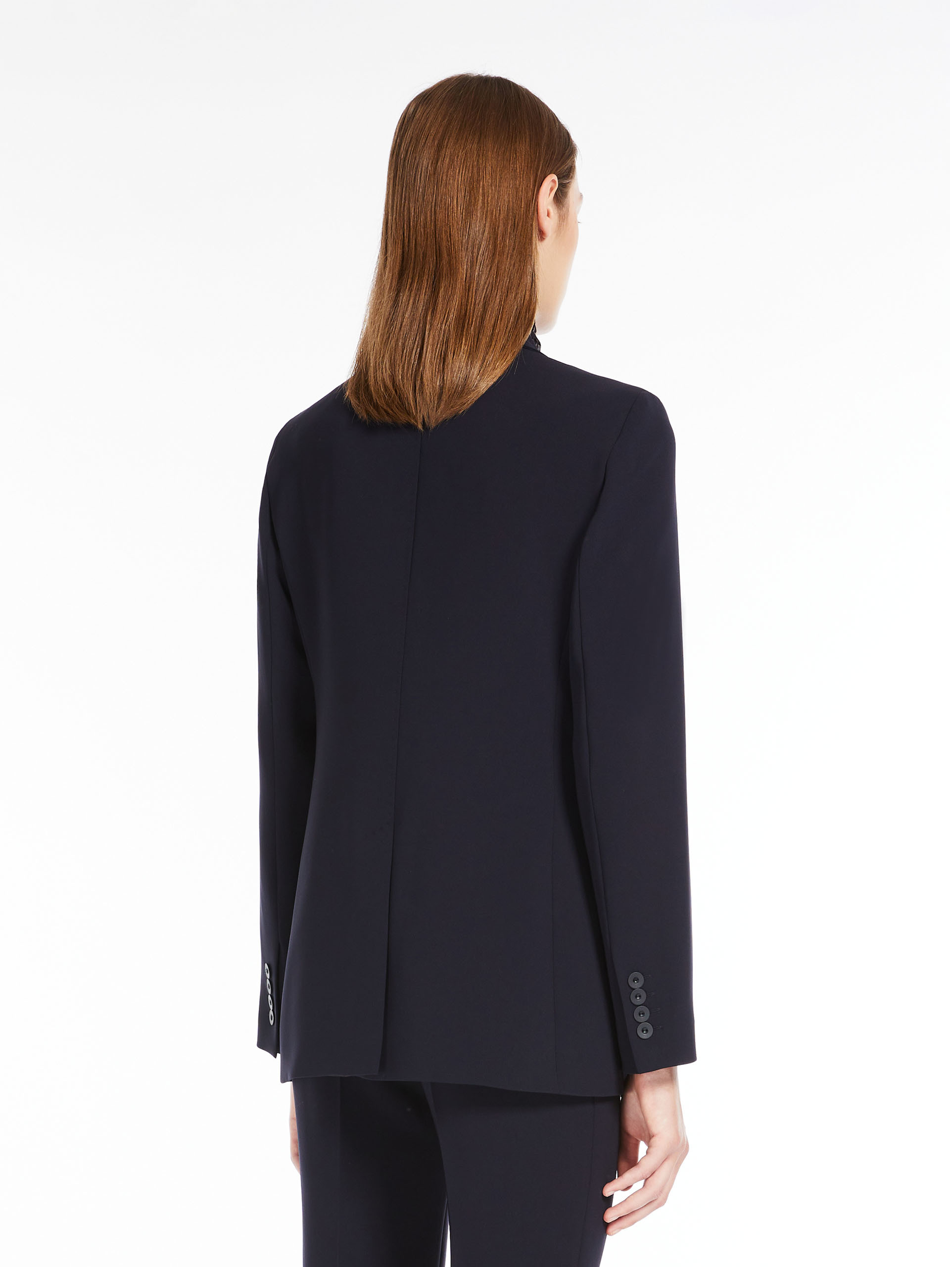 MAX MARA - Single-breasted cady blazer - NAVY - MAX MARA SALE