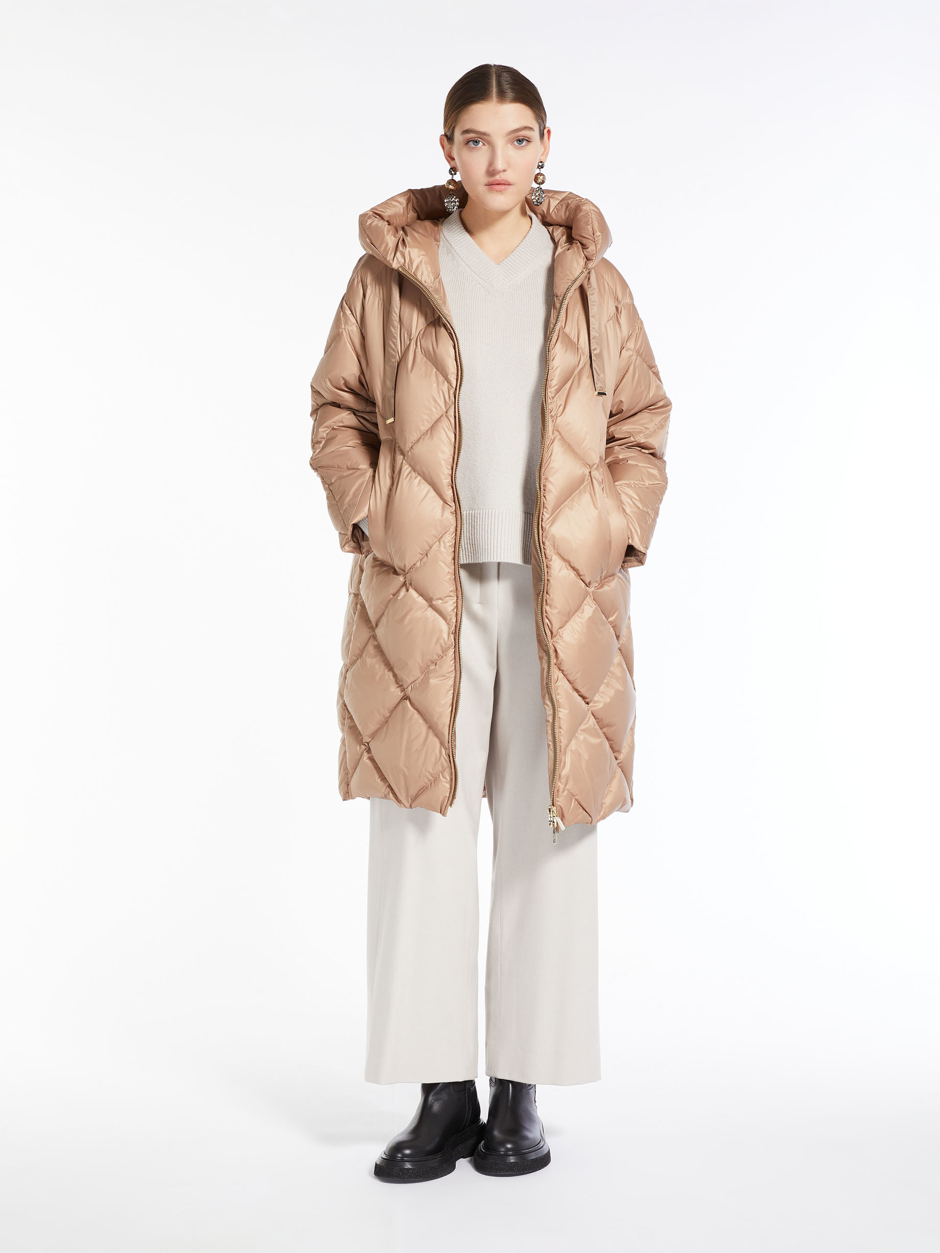 MAX MARA - Parka in quilted water-resistant canvas - CAMEL - MAX MARA SALE