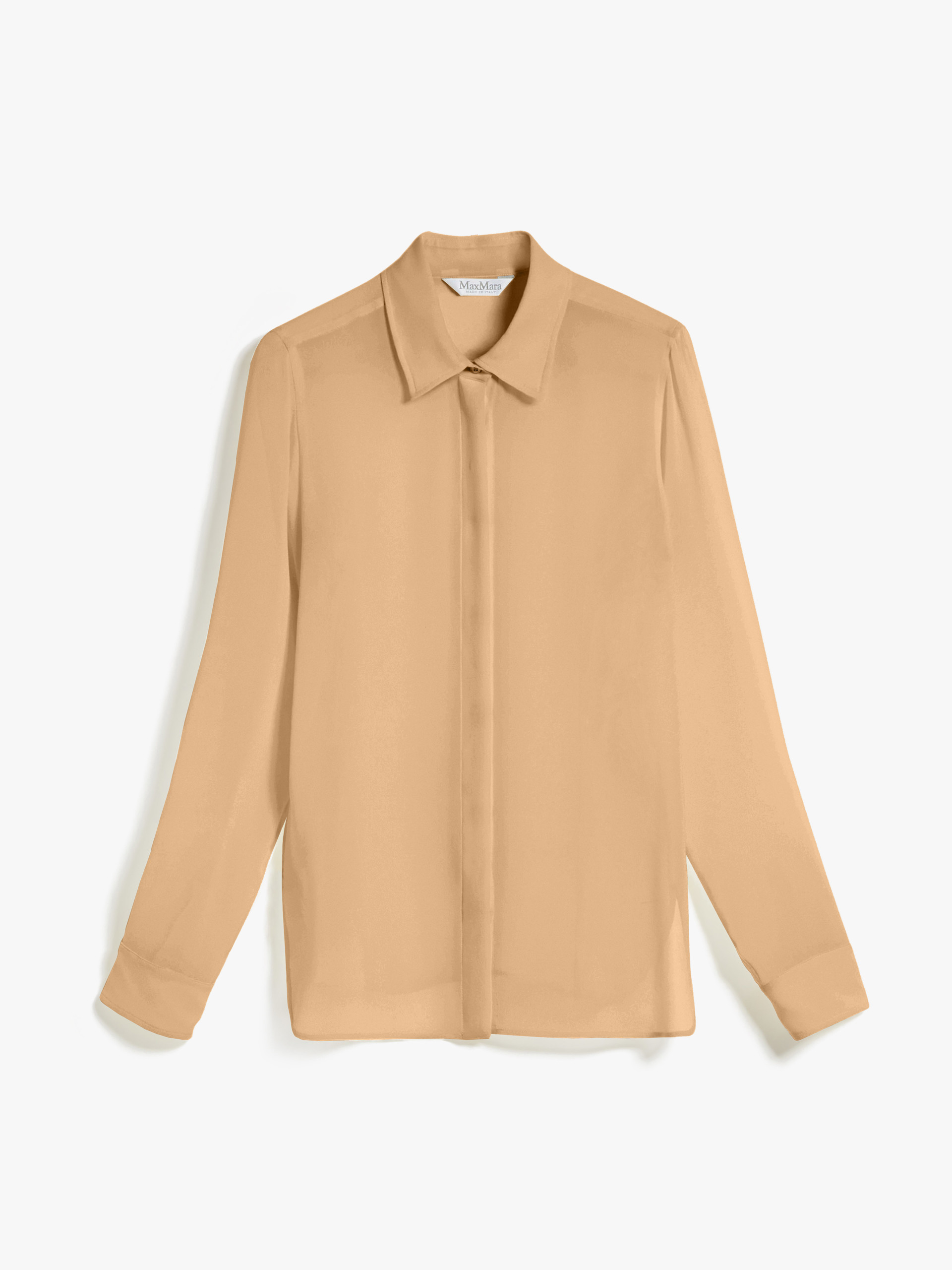 MAX MARA - Silk georgette shirt - CAMEL - MAX MARA SALE