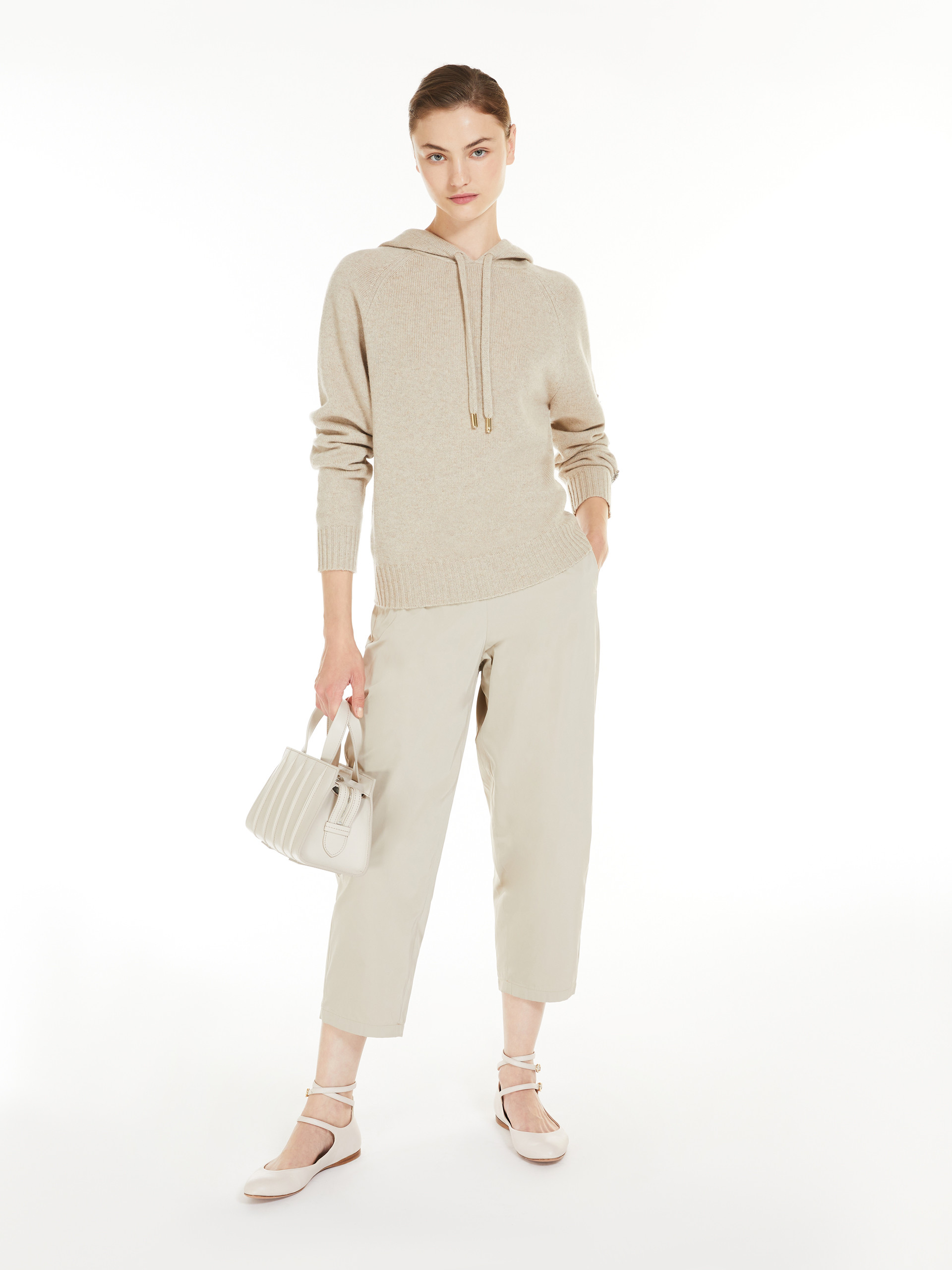MAX MARA - Wool and cashmere sweatshirt - BEIGE - MAX MARA SALE