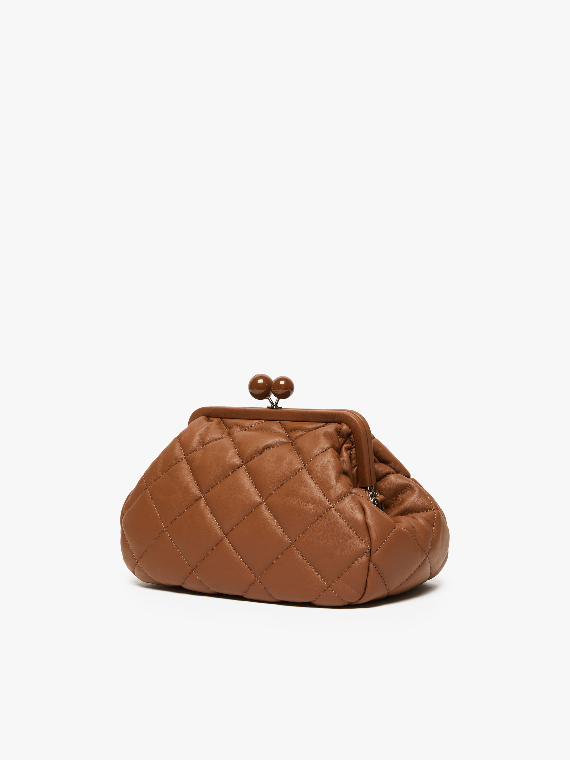 MAX MARA - Medium Pasticcino Bag in nappa leather - BROWN - MAX MARA SALE