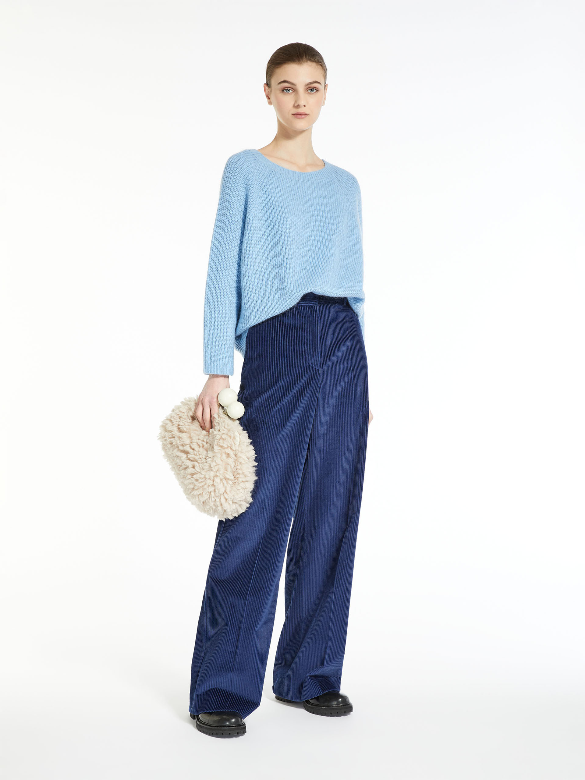 MAX MARA - Mohair yarn sweater - LIGHT BLUE - MAX MARA SALE