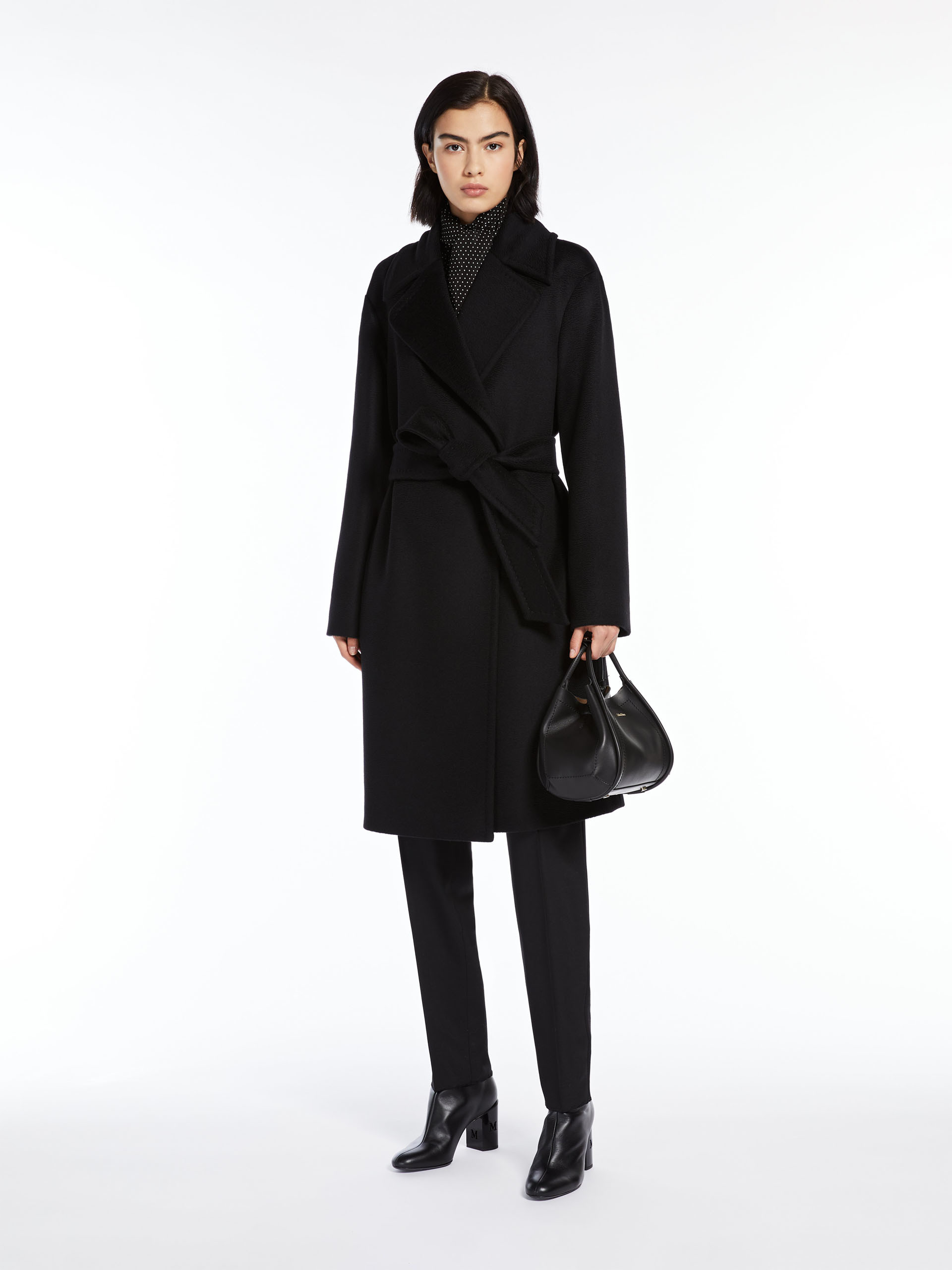 MAX MARA - Wool wrap coat - BLACK - MAX MARA SALE