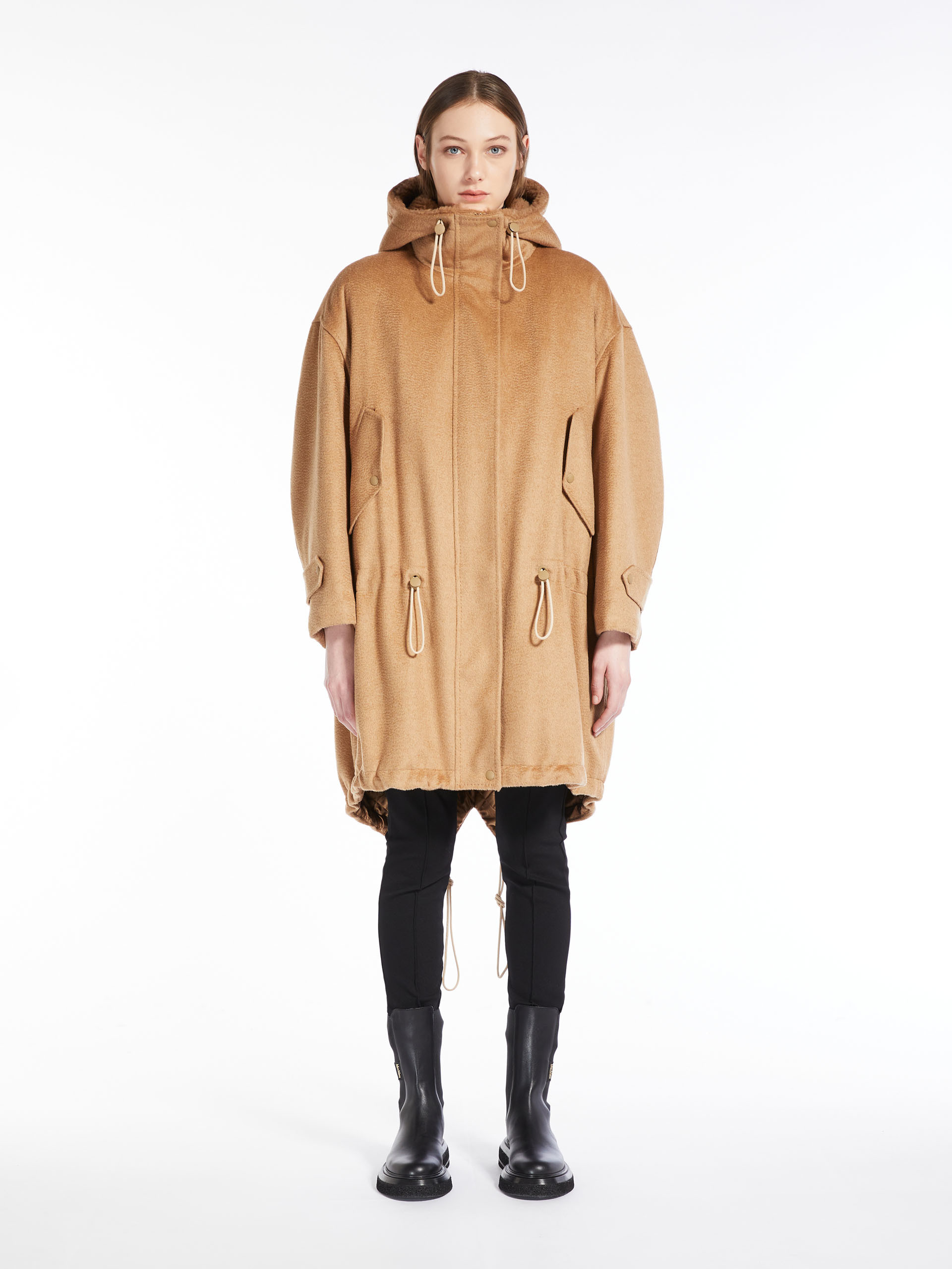 MAX MARA - Oversized camel colour parka - CAMEL - MAX MARA SALE