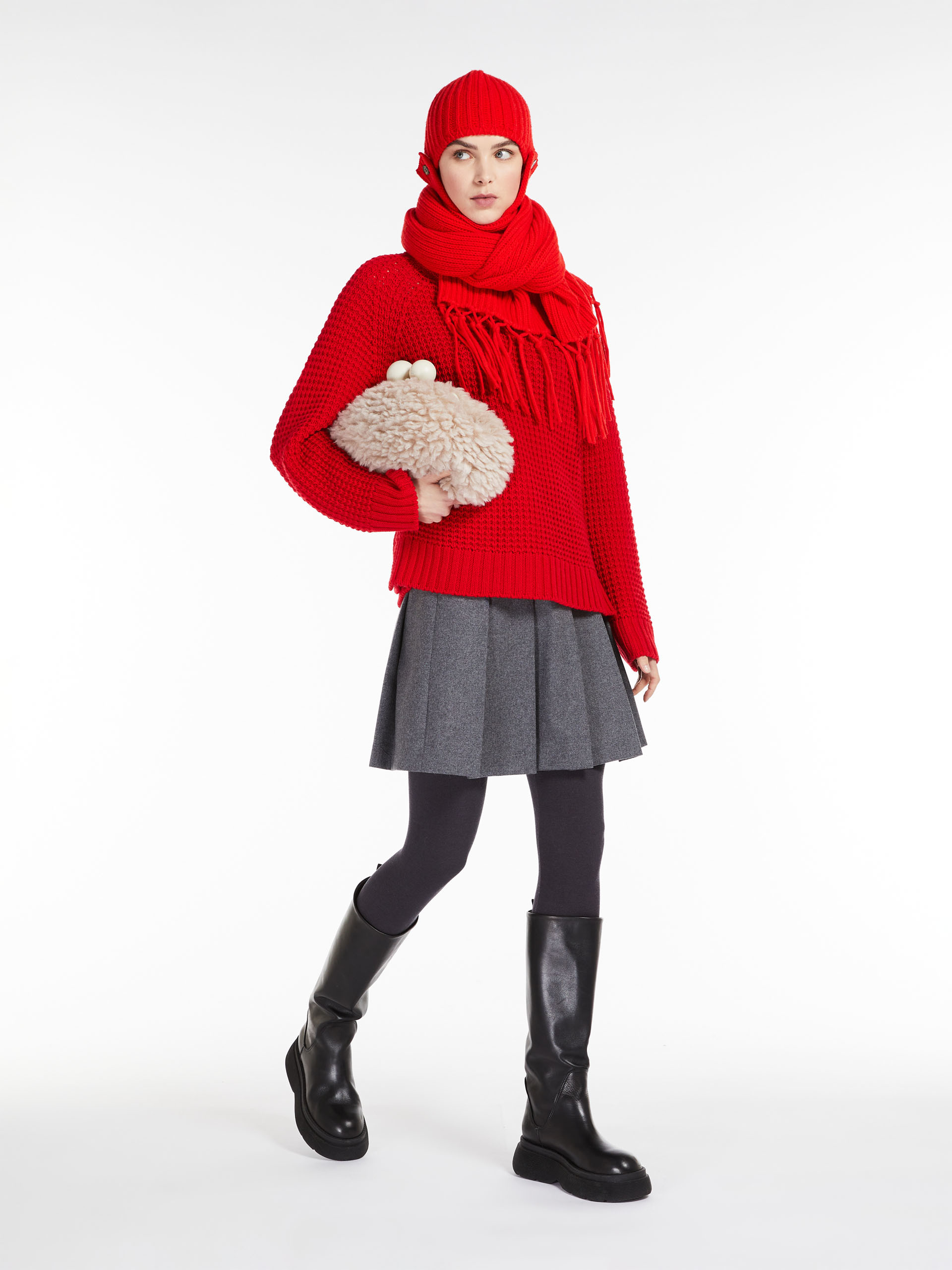 MAX MARA - Wool yarn sweater - RED - MAX MARA SALE