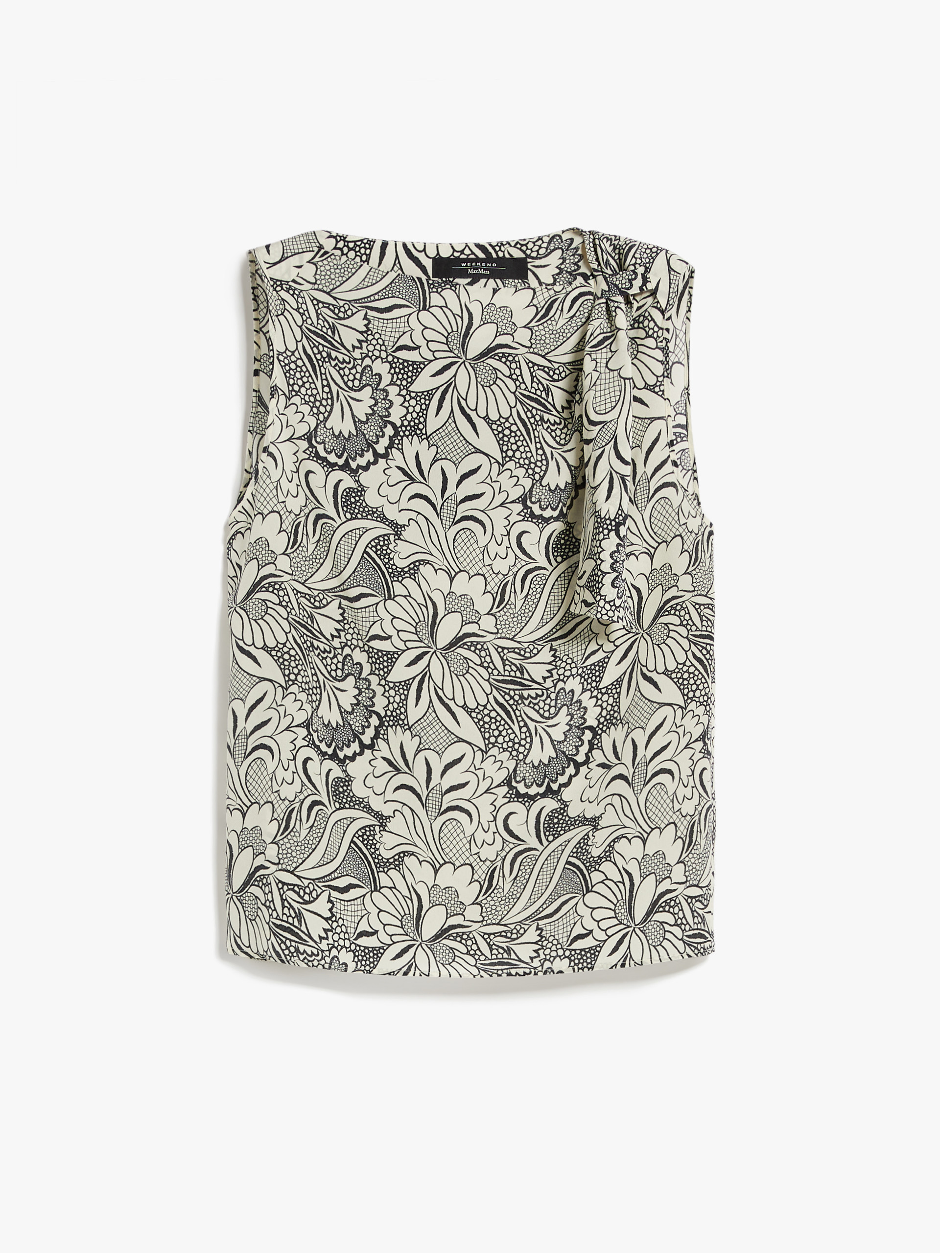 MAX MARA - Printed silk top - BLACK - MAX MARA SALE