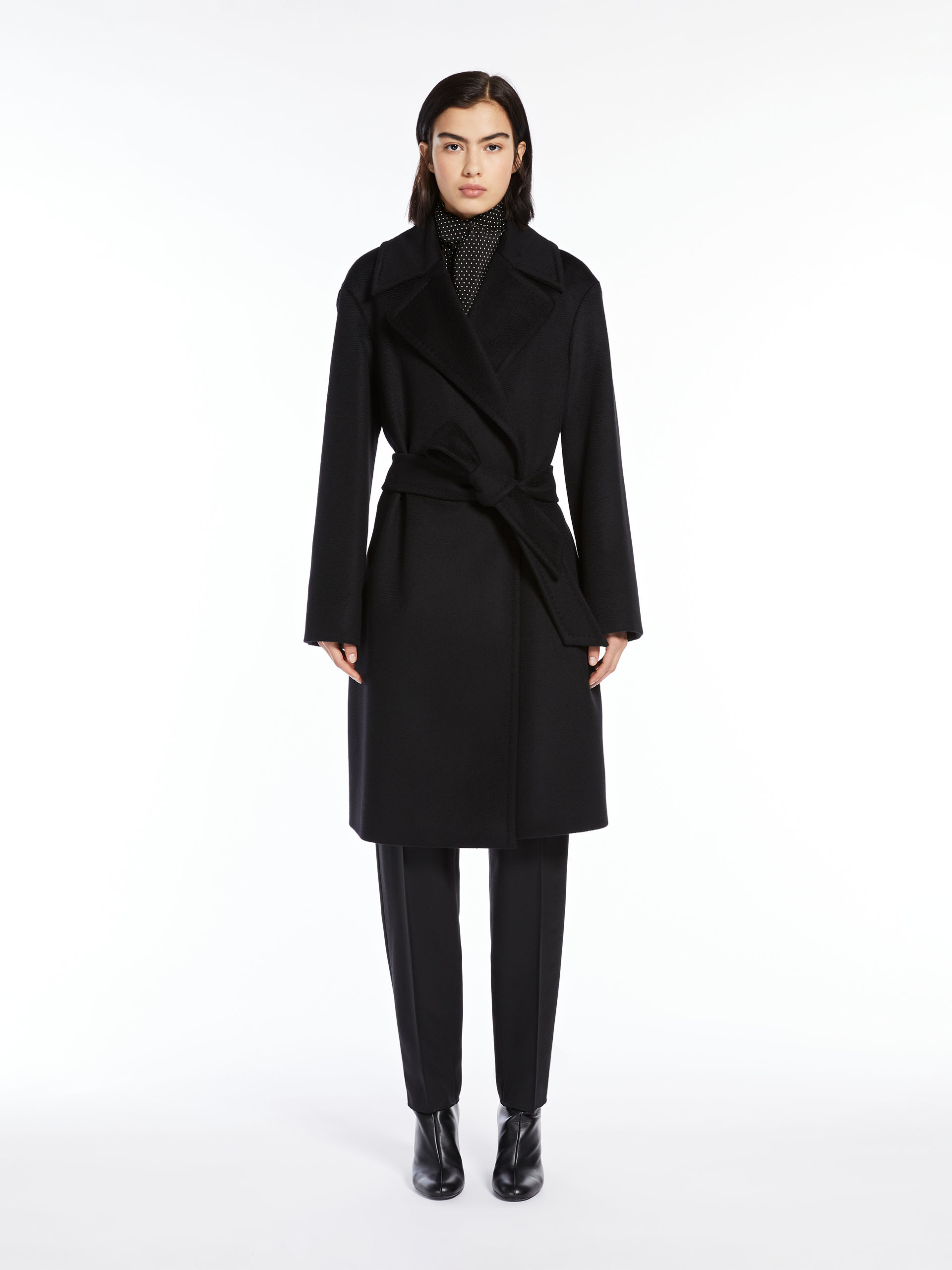 MAX MARA - Wool wrap coat - BLACK - MAX MARA SALE