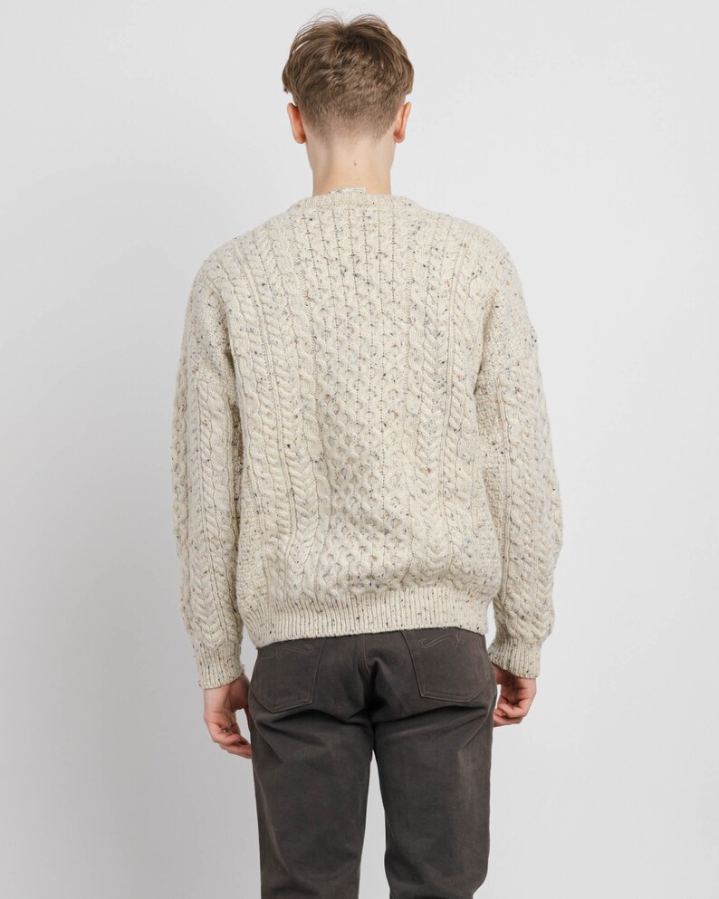 Vintage Reworked Fair Isle Funky Dot Unisex Wool Jumper L/XL