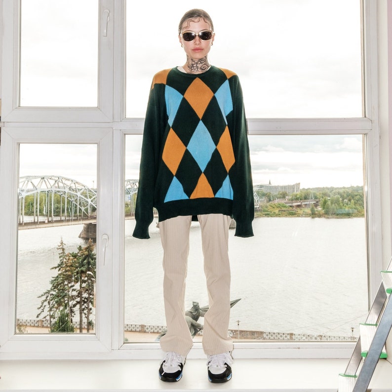 90s Vintage cozy grandma oversized jumper