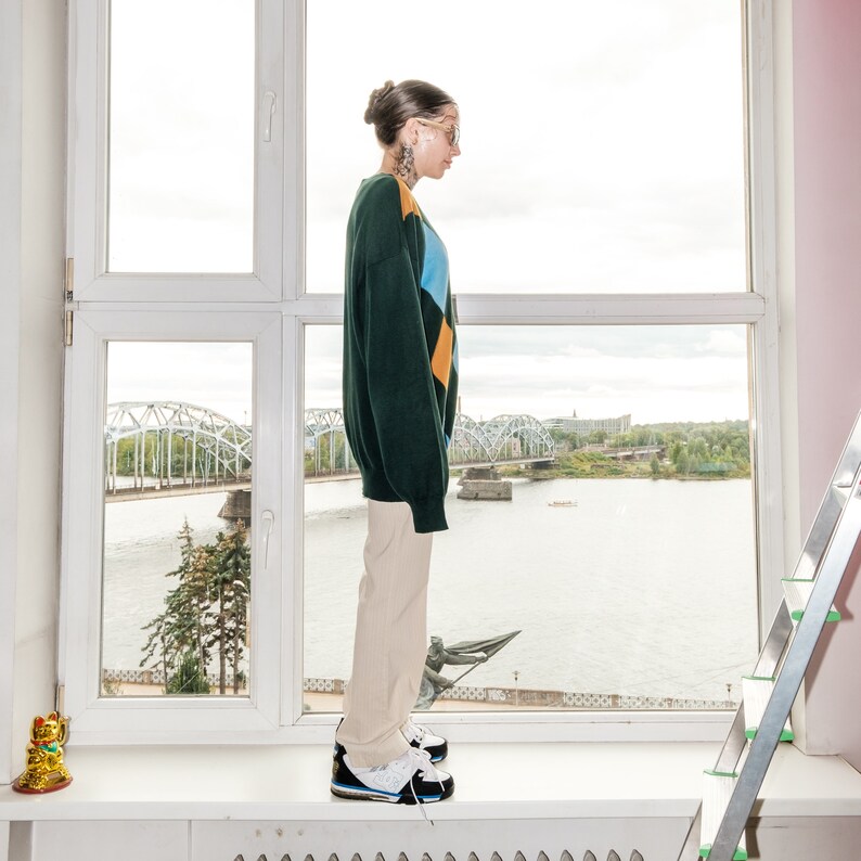 90s Vintage cozy grandma oversized jumper