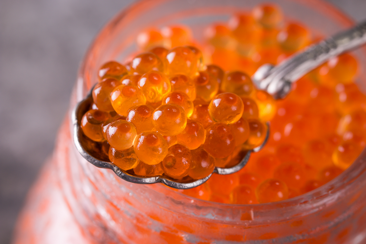 Ikura Salmon Caviar - Pink | 2.2 lb Tub