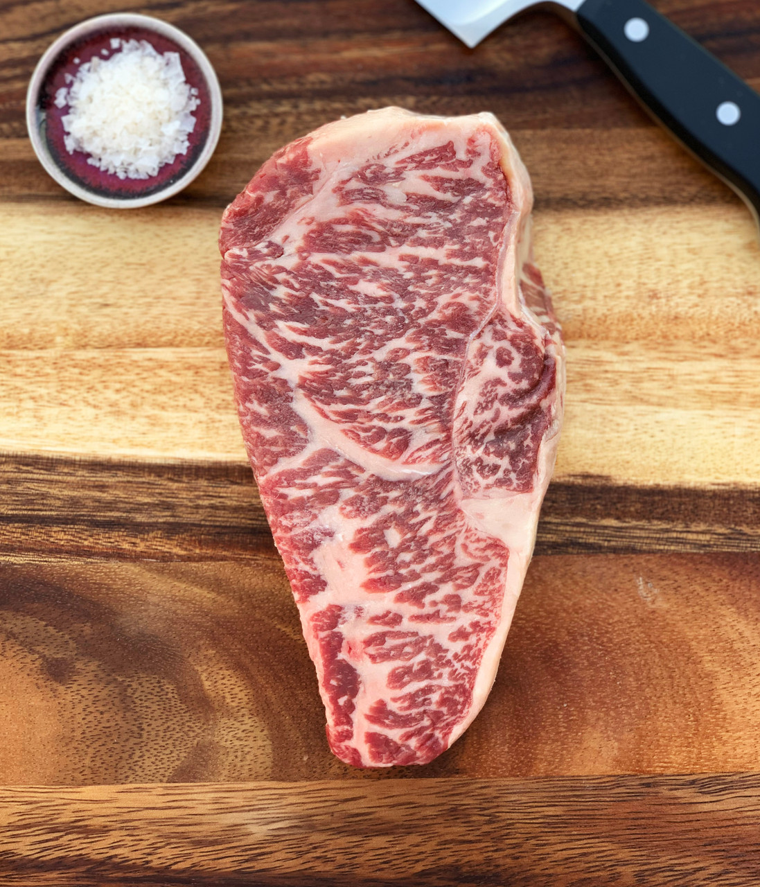 Two 20 oz Australian Wagyu New York steaks | (8-10 BMS)