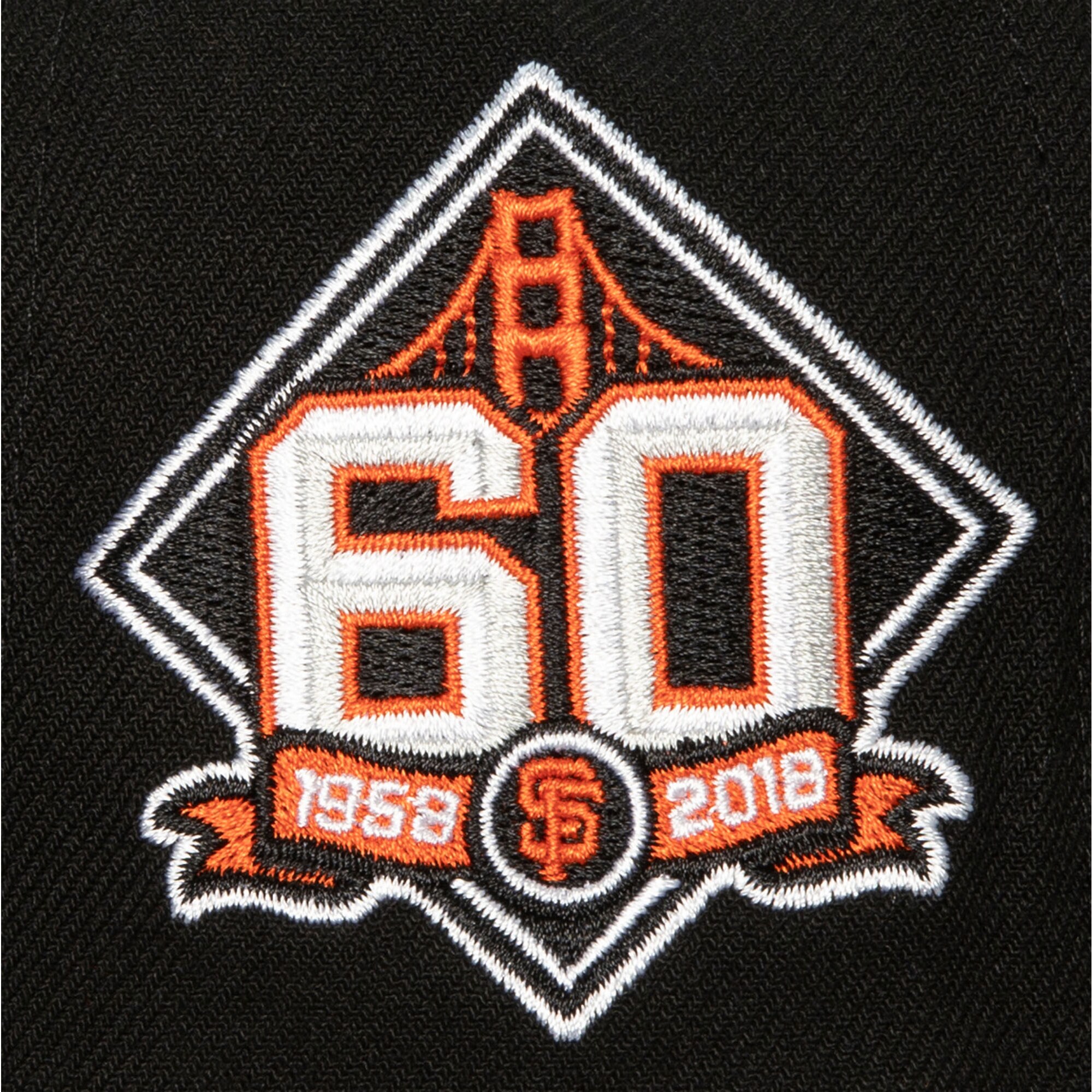 San Francisco Giants Mitchell & Ness Bases Loaded Fitted Hat Black