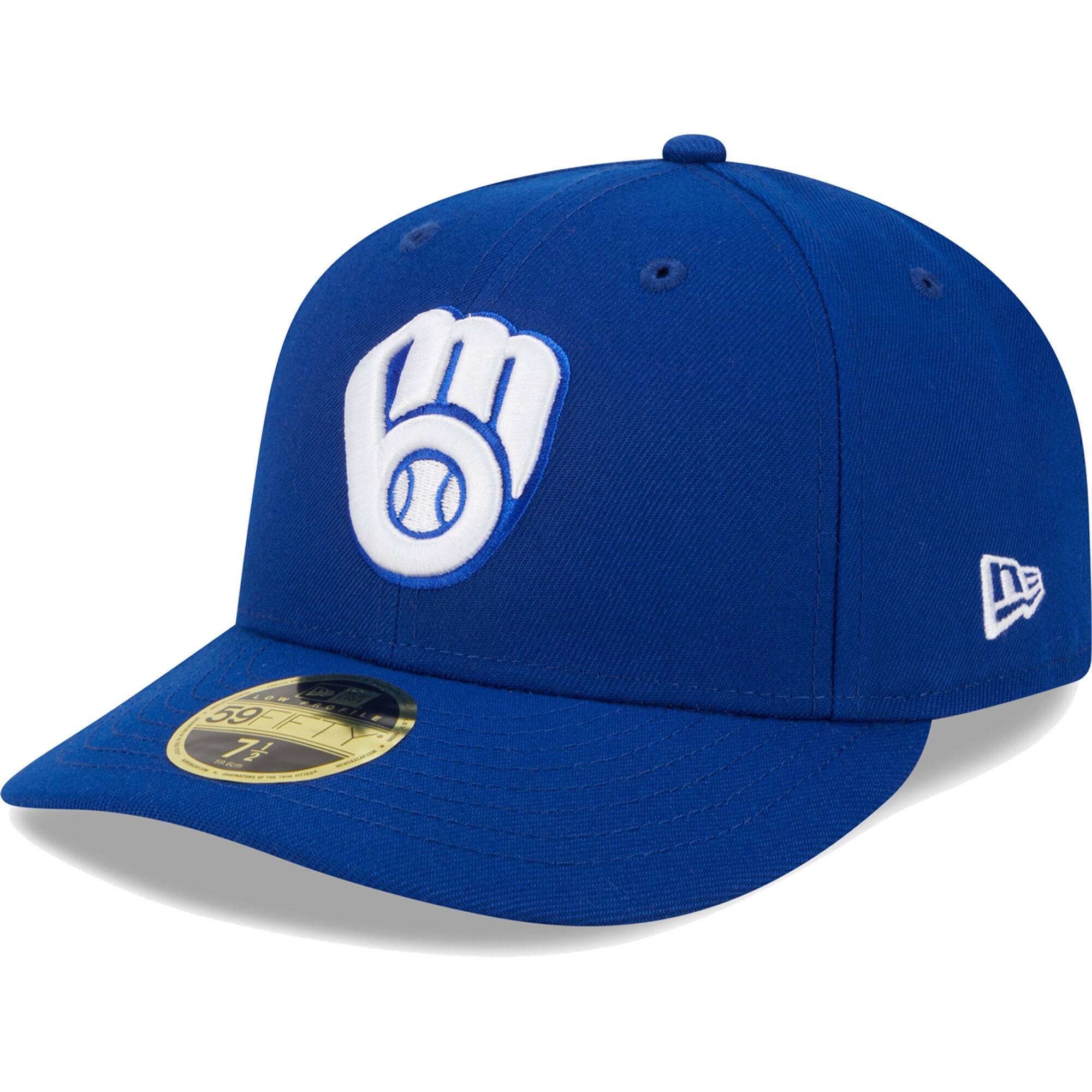 Milwaukee Brewers New Era White Logo Low Profile 59FIFTY Fitted Hat ...