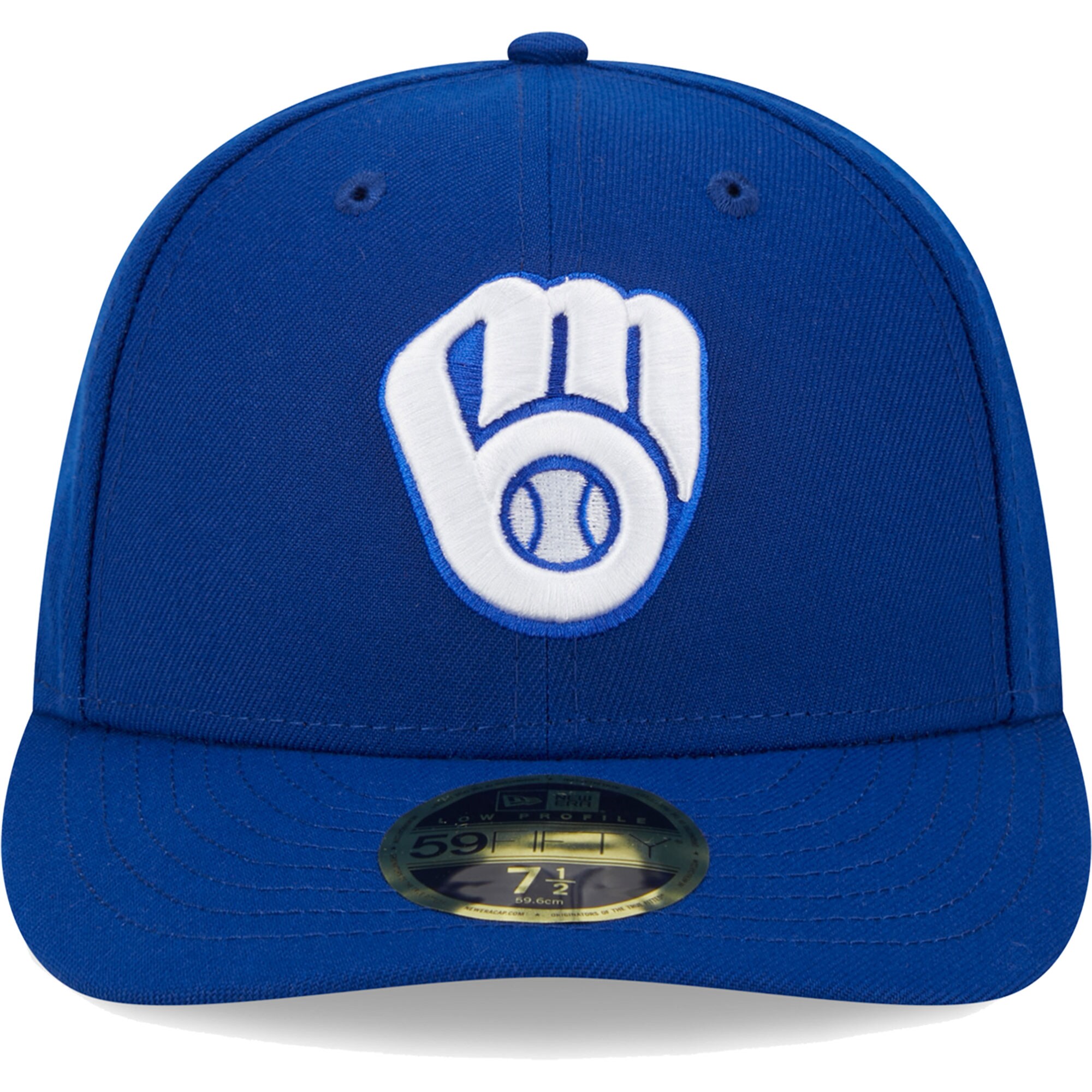 Milwaukee Brewers New Era White Logo Low Profile 59FIFTY Fitted Hat ...