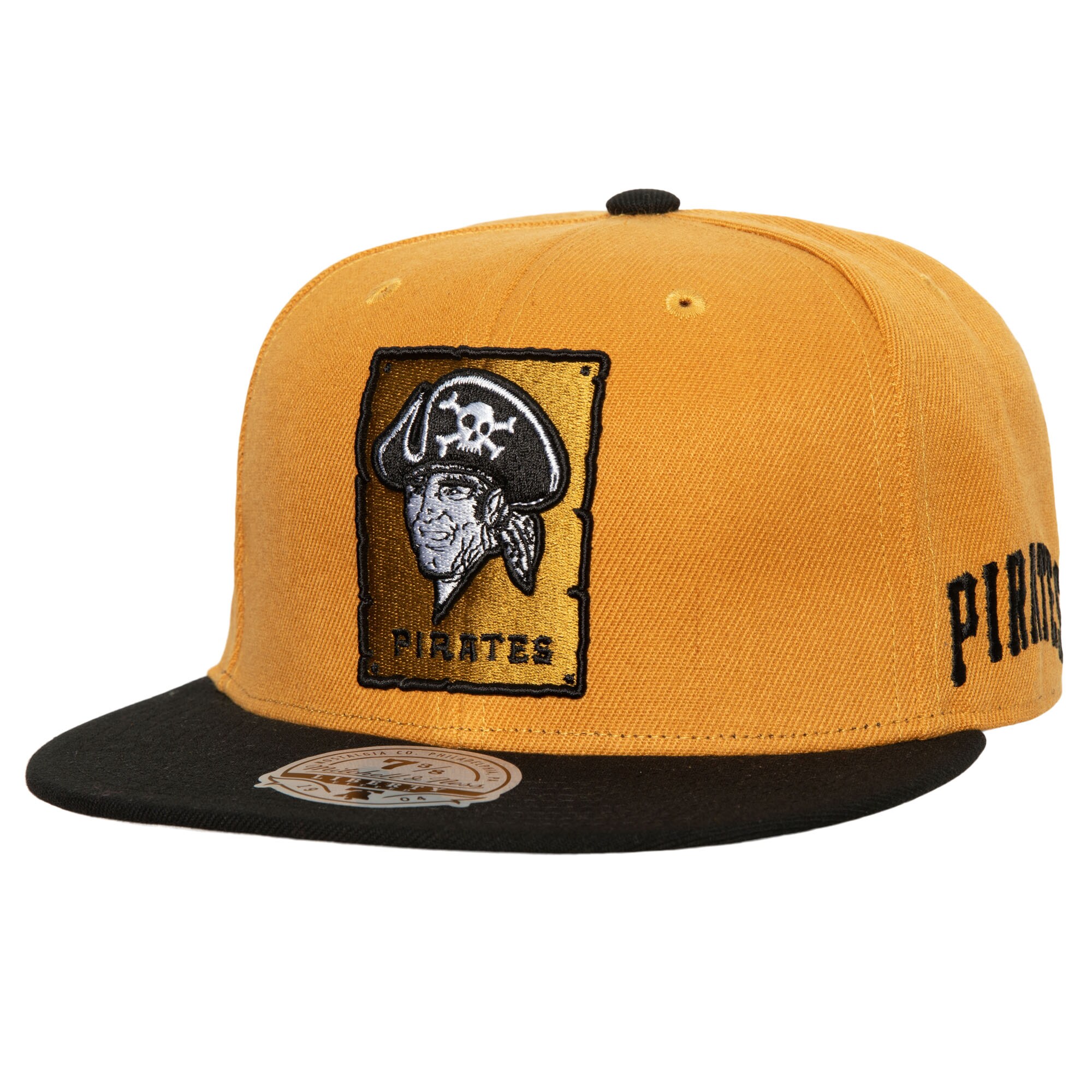 Pittsburgh Pirates Mitchell & Ness Bases Loaded Fitted Hat Gold/Black