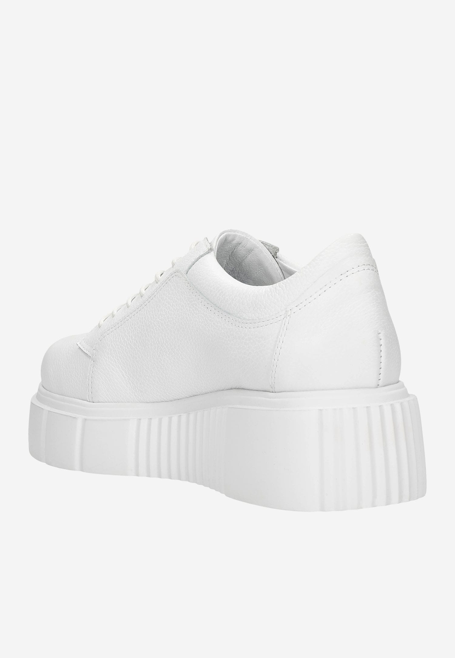 Trampki damskie na platformie w białej odsłonie